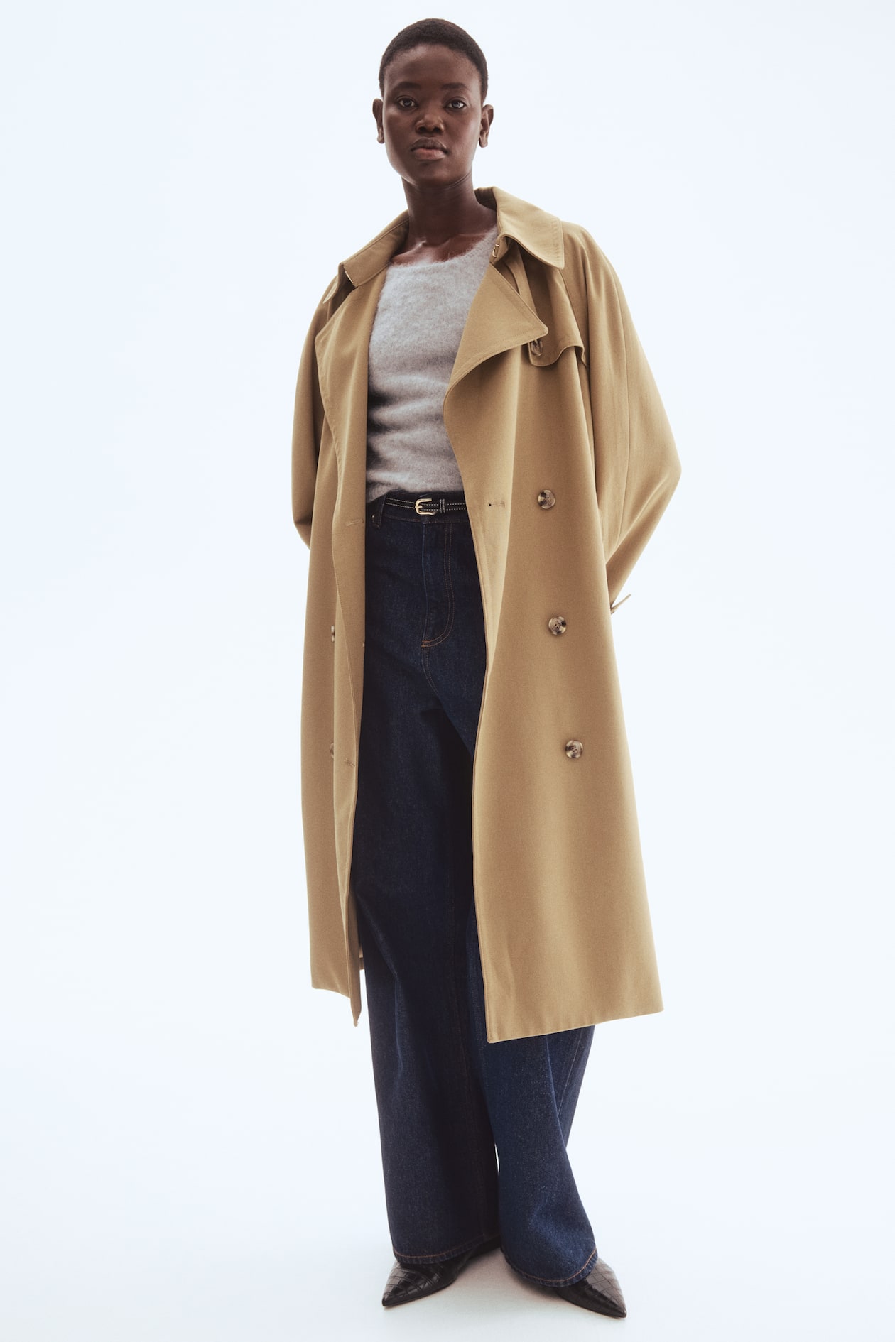 Asos Twill Trench Coat Storm Shield Regular Size Trench Coats 18