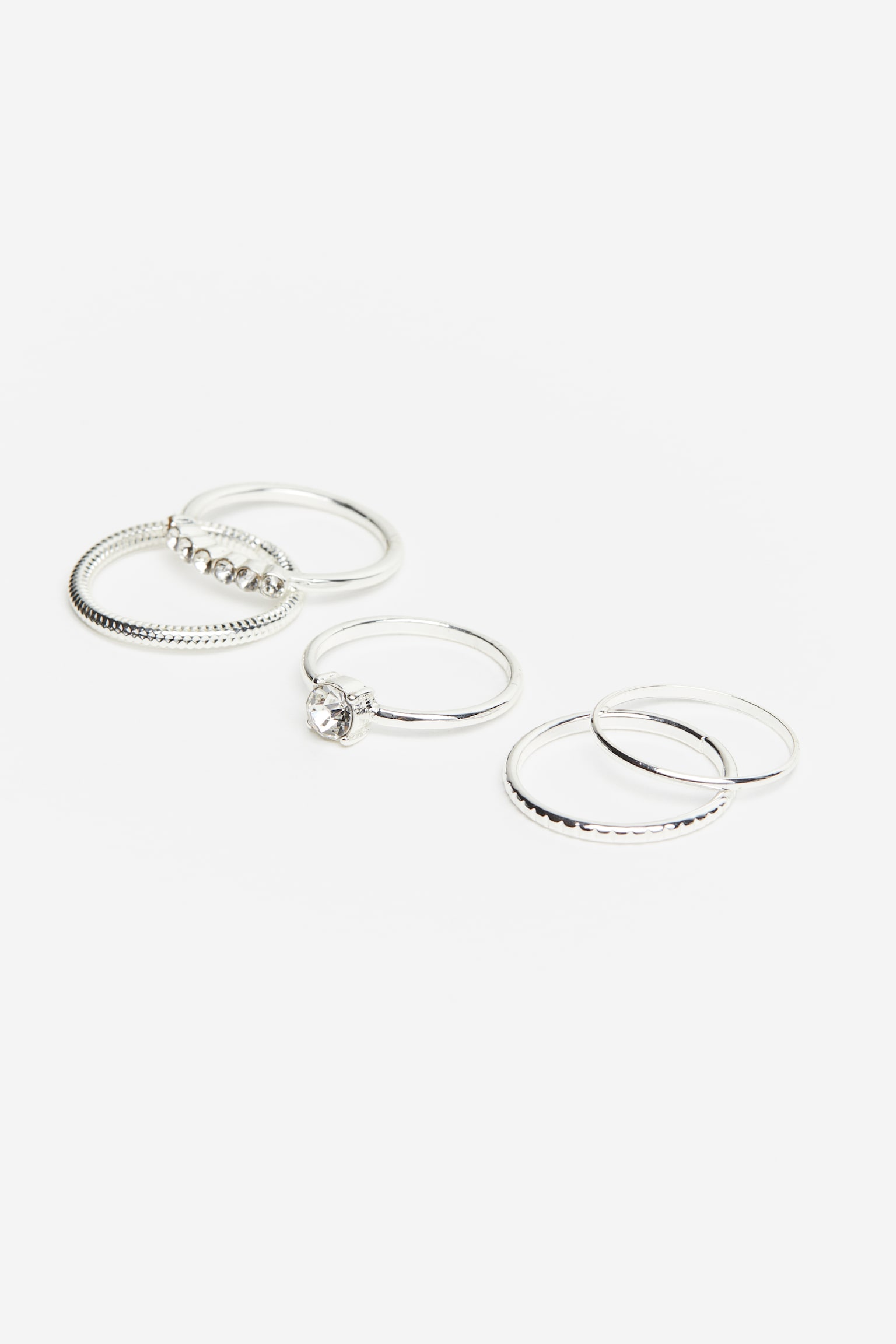 5-pack Metal Rings - Silver colour/Gold colour - 1