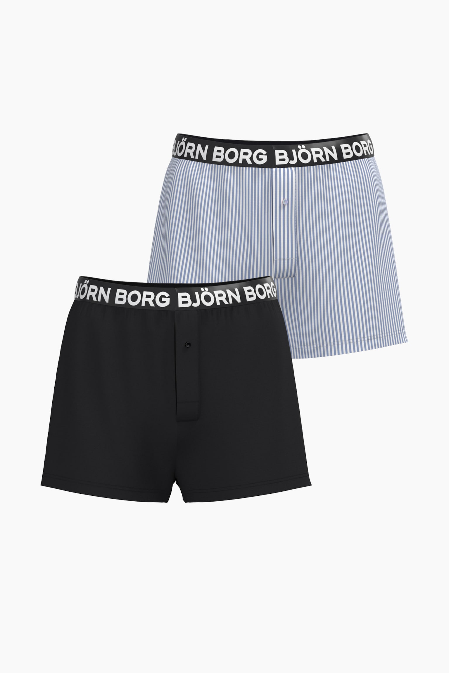 Cotton Stretch Logo Woven Boxer Shorts 2p - Print/black