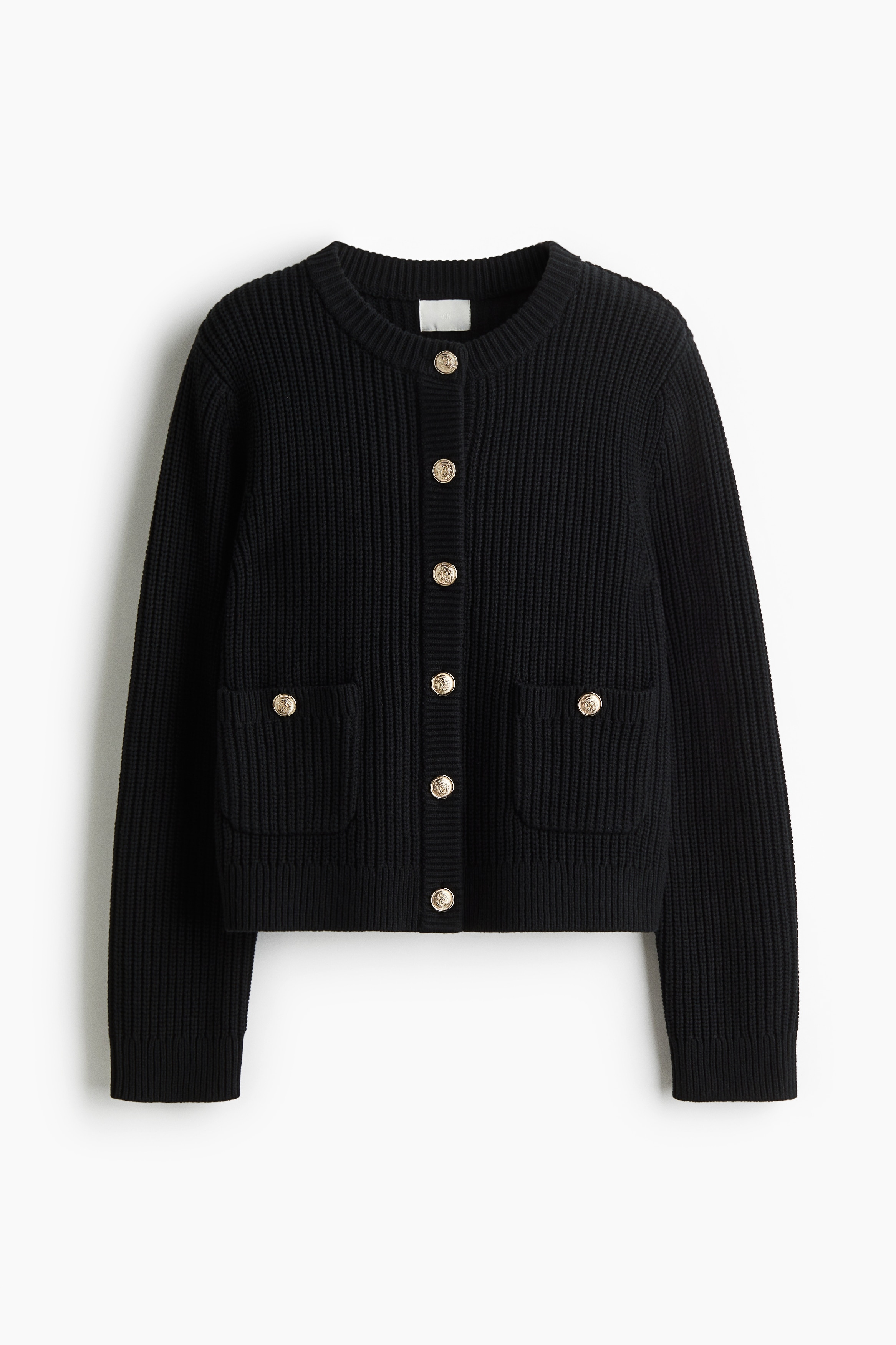 Gilet en maille côtelée - Noir/Bleu marine