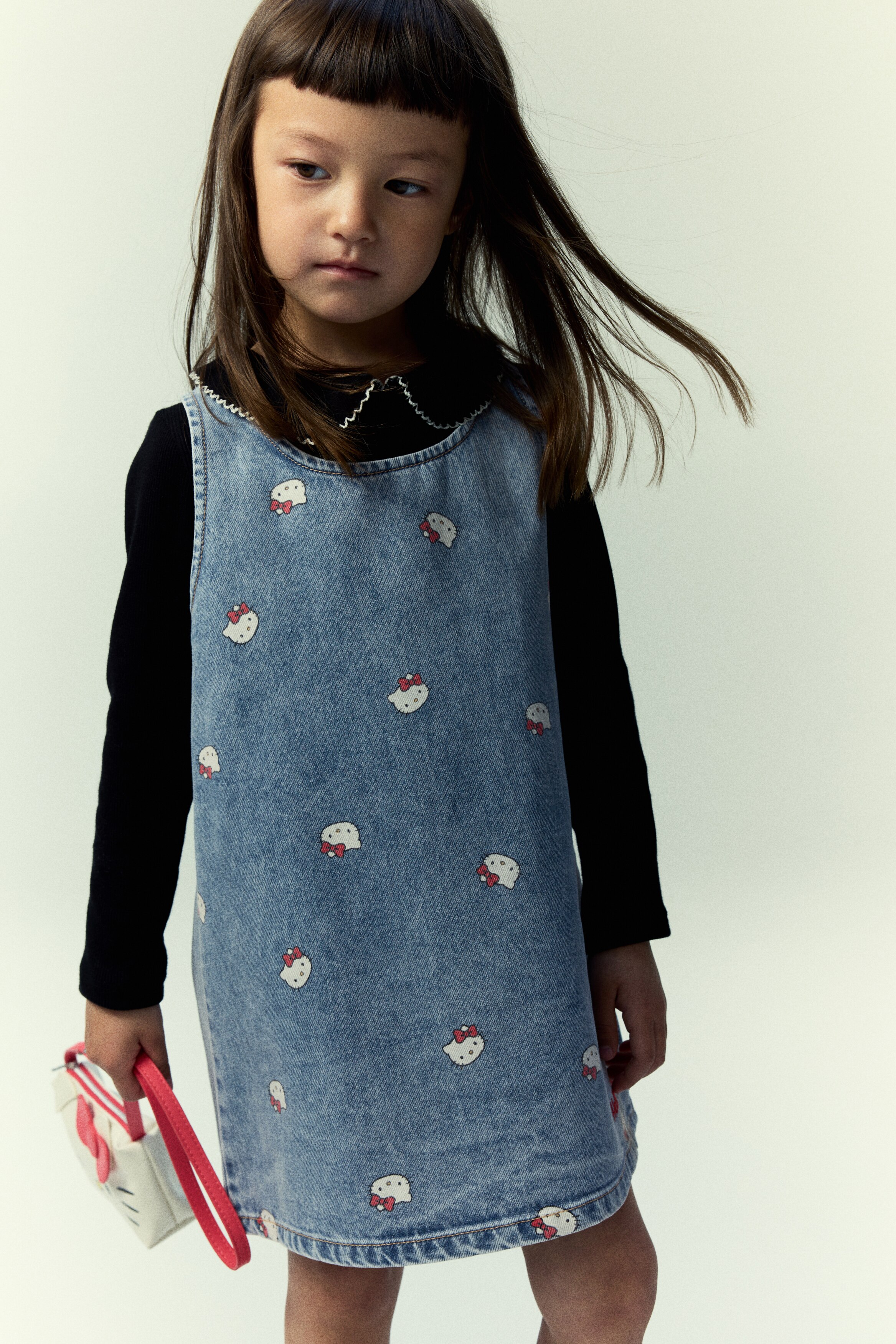 ★タグ付き/美品 デニムドレス ぬいぐるみSS レトロハローキティ デニムワンピ 1215-210807-25_5.jpg