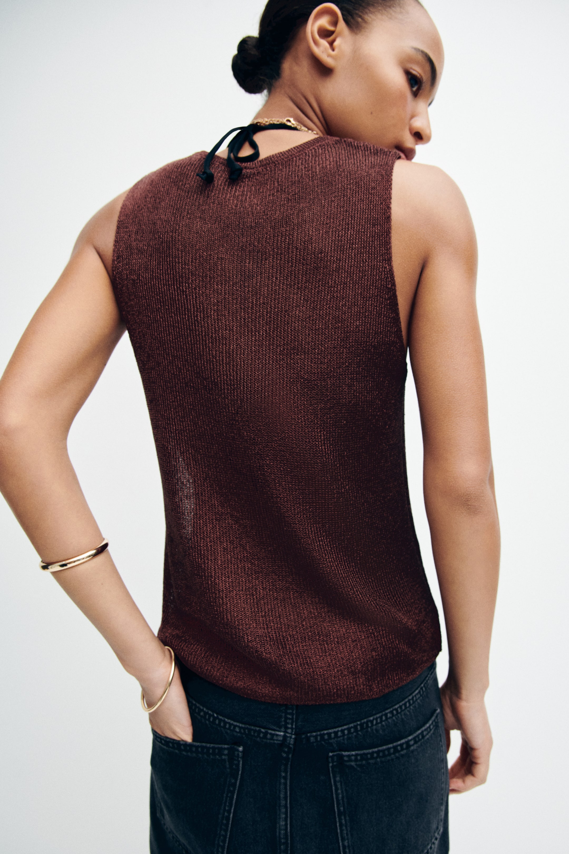 Женские топы H&M Metallic Knit Top — фото 3