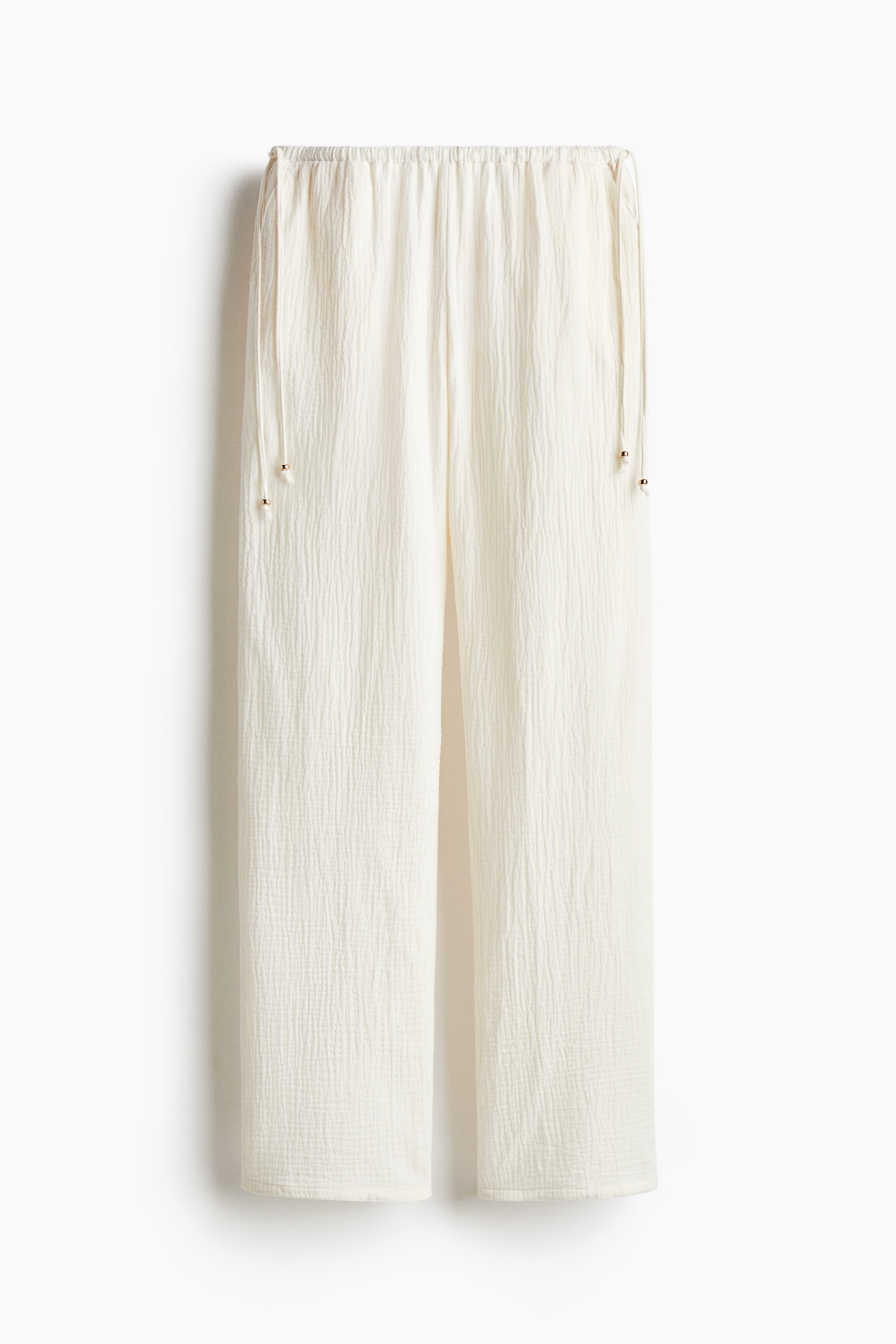 Pantaloni ampi con coulisse - Bianco