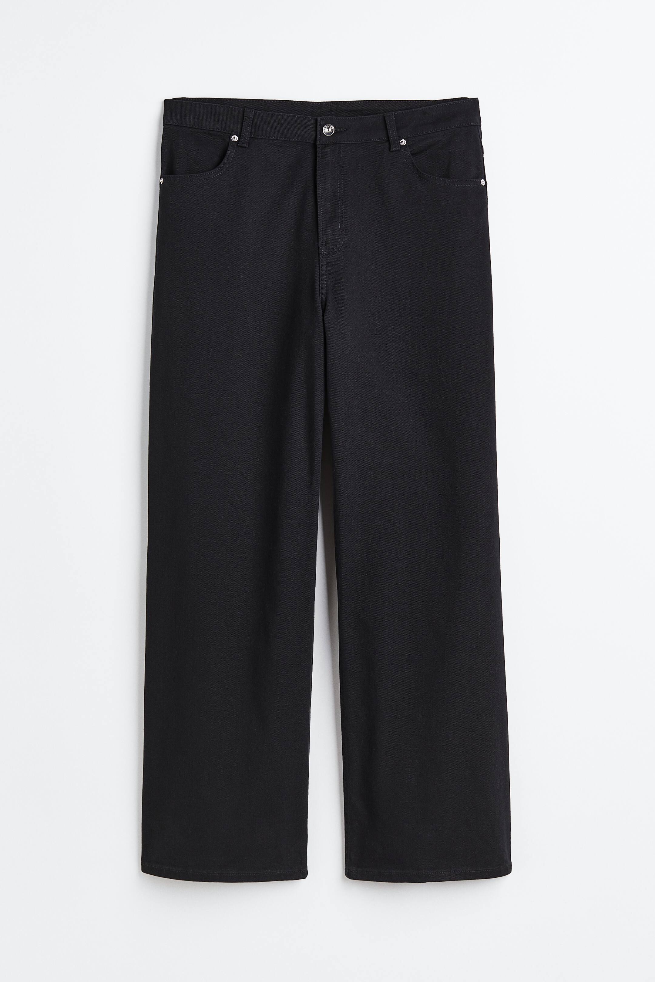 View larger image: H&M+ Wide Twill Pants - Black - Ladies | H&M AU 1