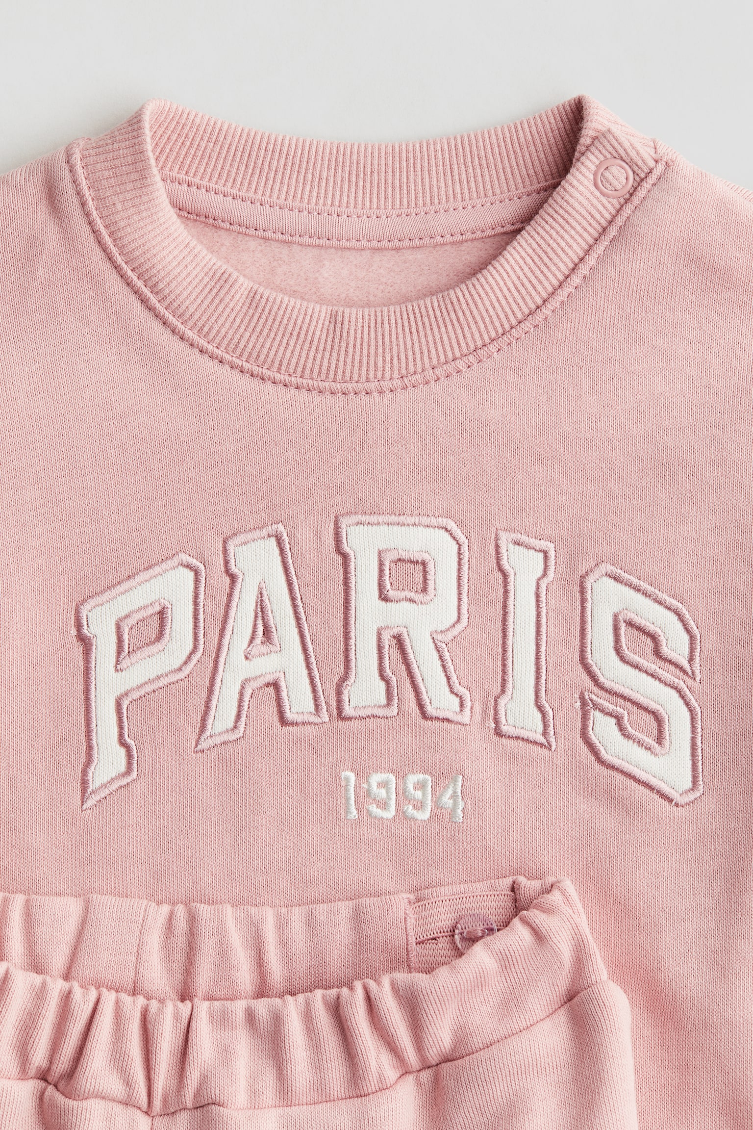 2-piece text-motif set - Light pink/Paris/Dark grey/Boston/Cream/Miami - 2