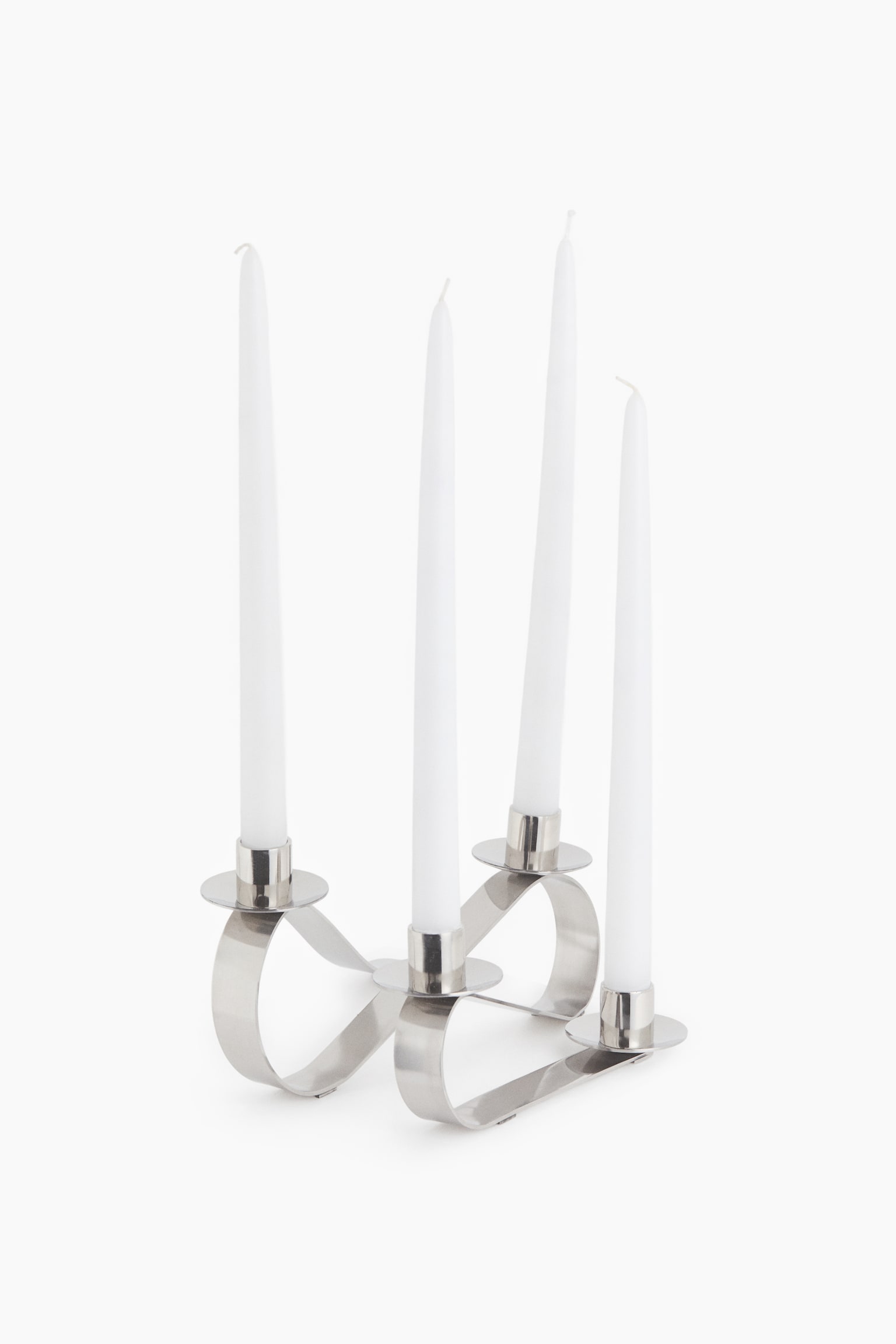 Stainless Steel Candelabra - Silver-colored/Gold-colored