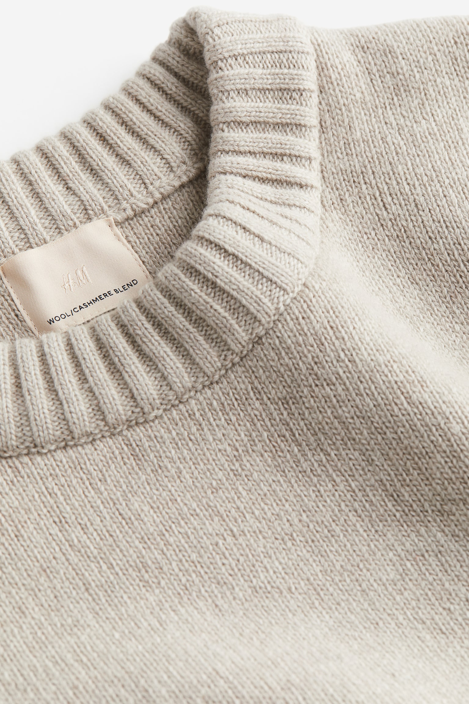 Cashmere-blend jumper - Greige - 3