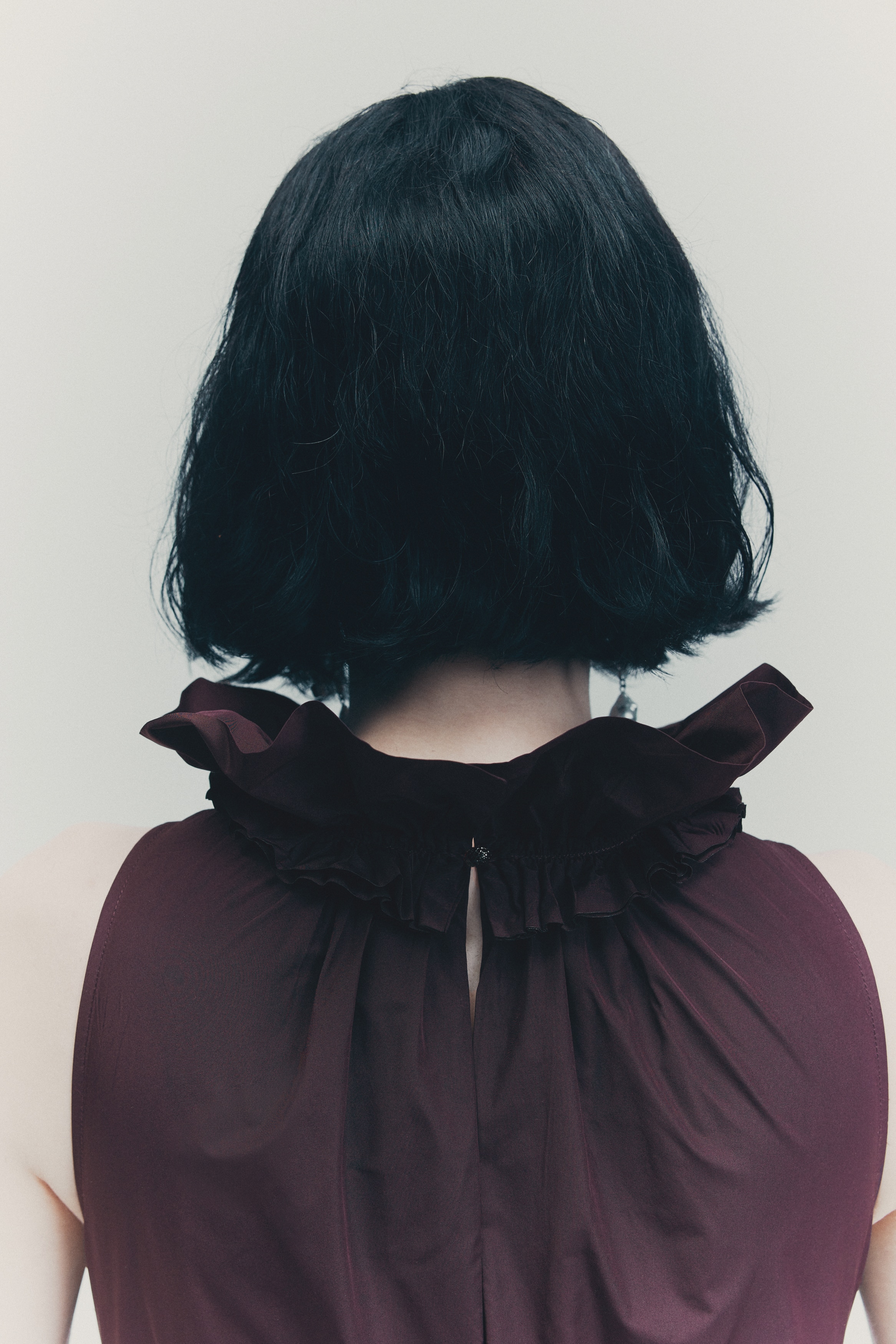 Frill-collar dress