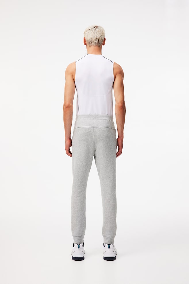 Pantalons jogger de sport en coton - Gris clair chiné/Marron/Noir - 5