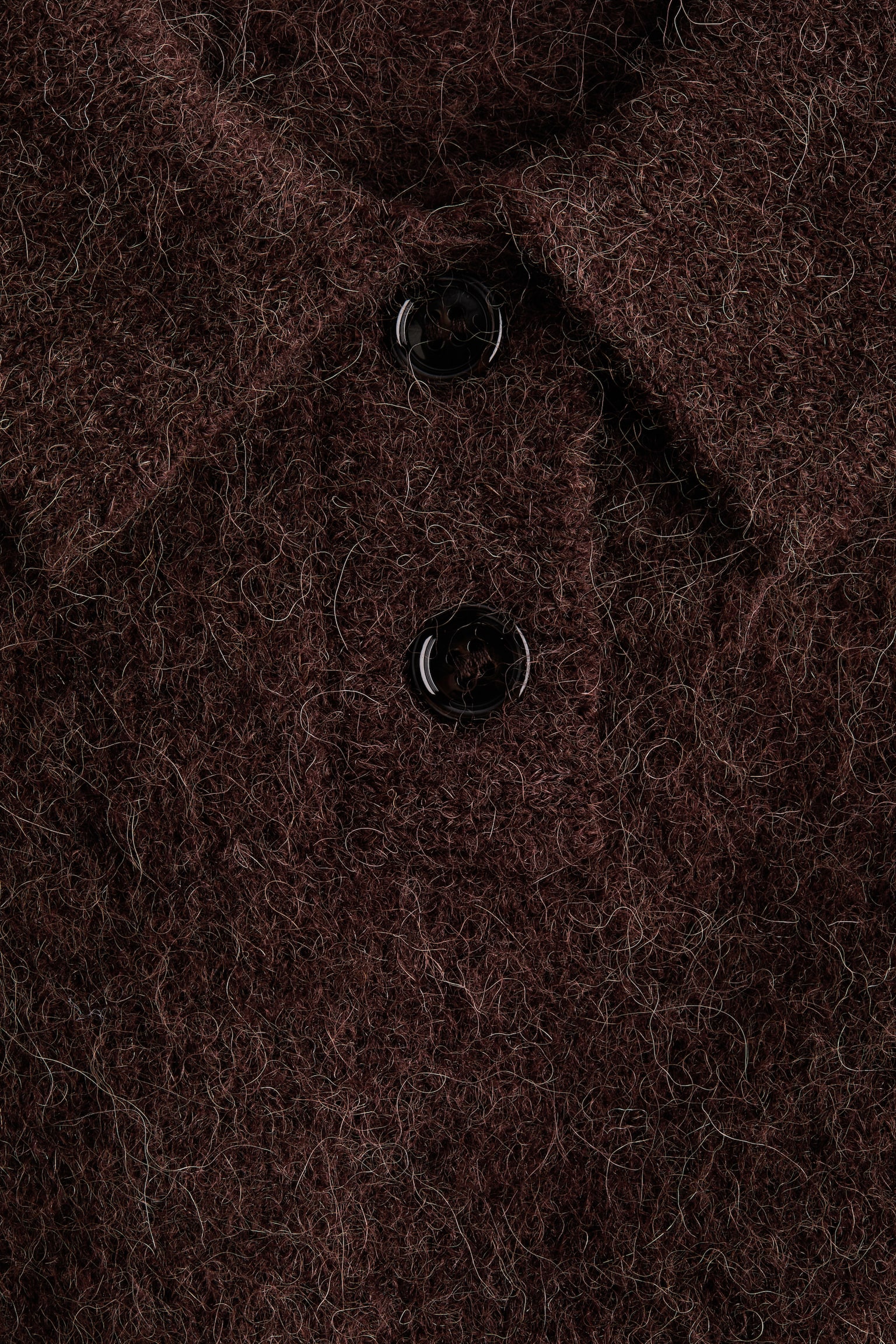 Alpaca-blend polo shirt - Dark brown/Light beige/Dark grey marl - 4