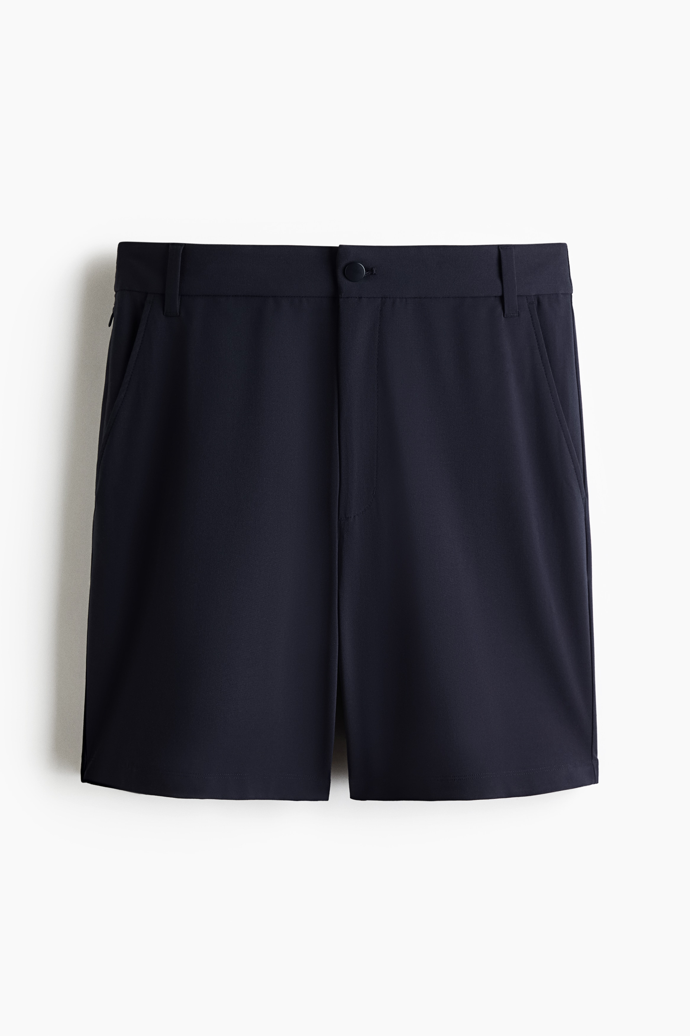 Men's Navy blue Four-Way Stretch Loose-Fit Chino Shorts | H&M US Men's Navy blue Four-Way Stretch Loose-Fit Chino Shorts | H&M US