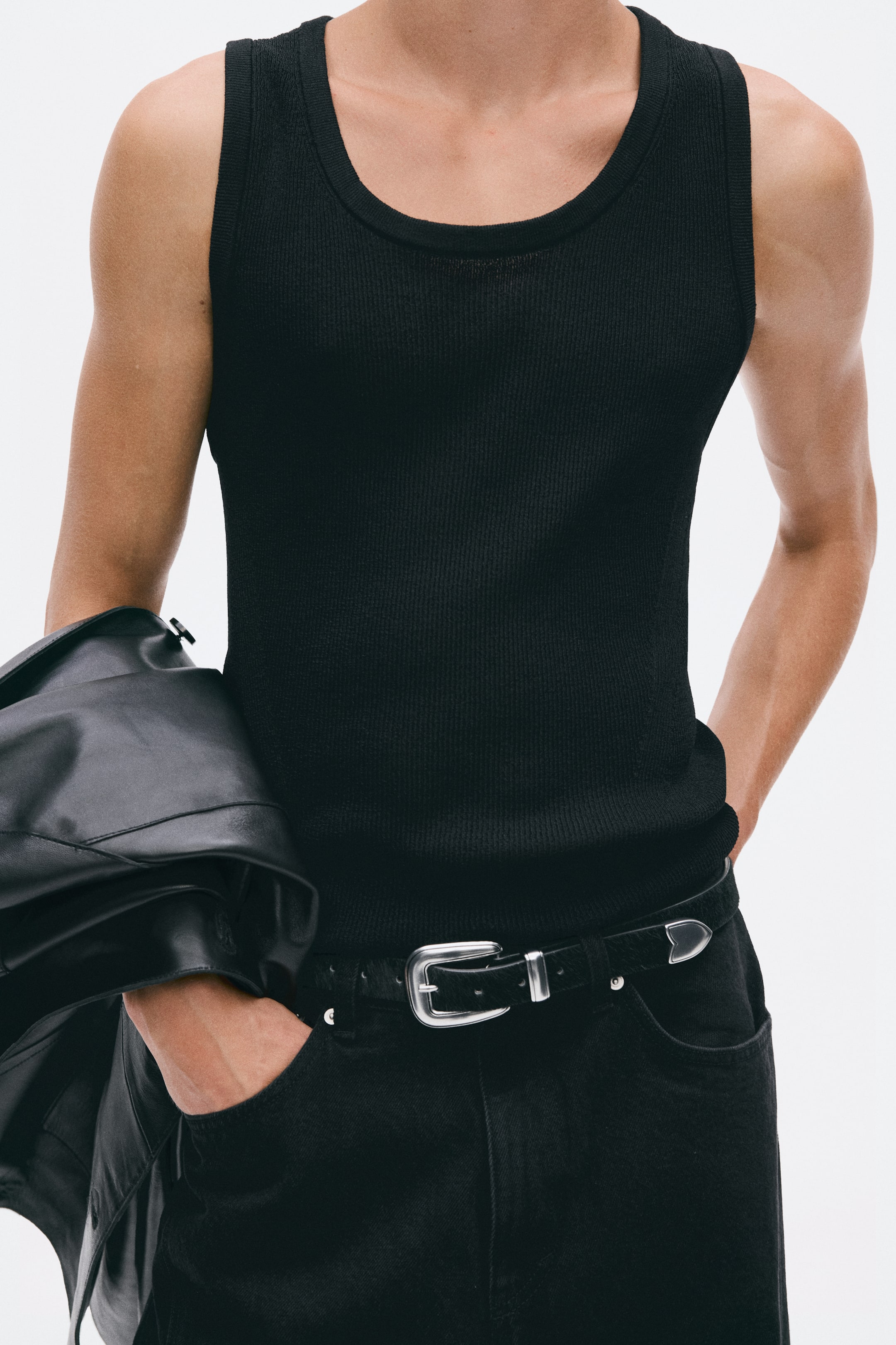 Slim-Fit Ribbed Wool-Blend Tank Top
