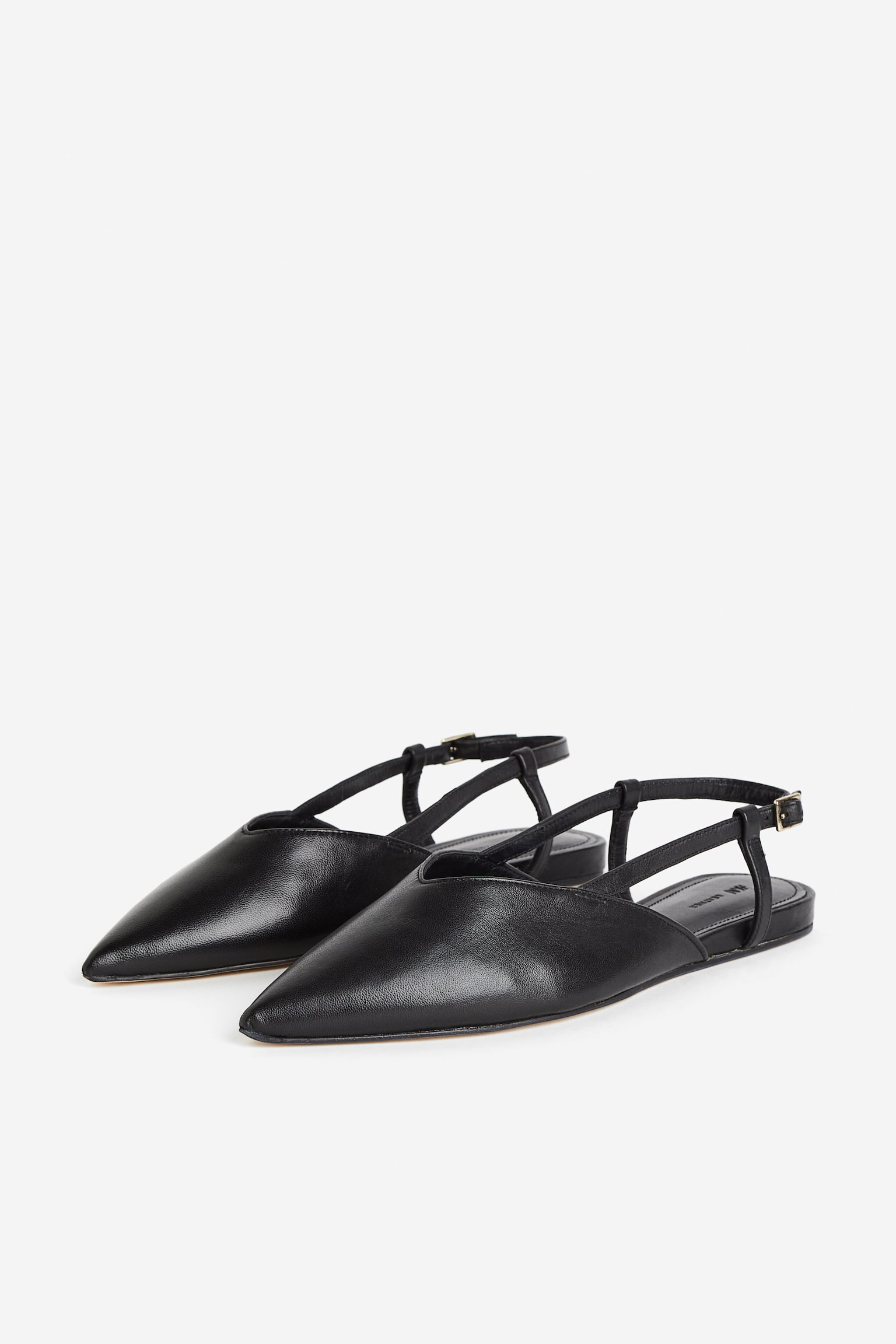 Leather slingbacks - Black - 3