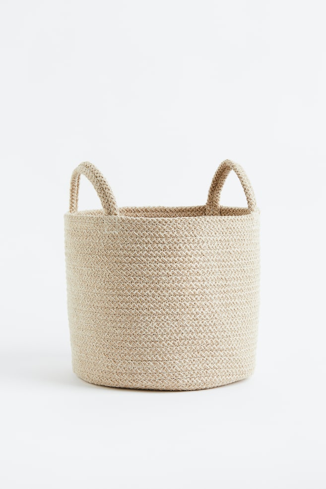 Cotton storage basket - Light beige/Black/Dark grey/Brown/dc - 1