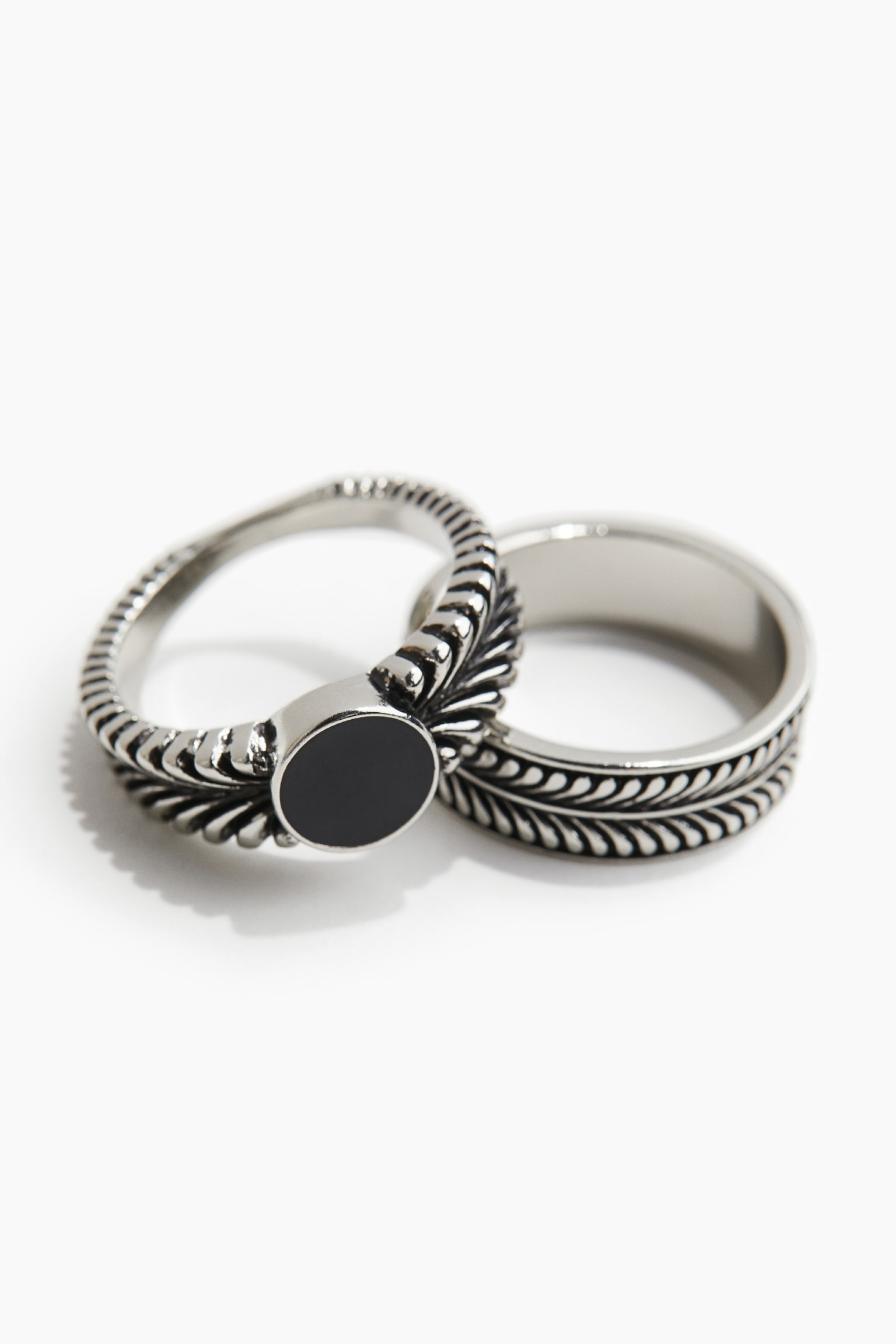 2-pack Rings - Silver colour - 1