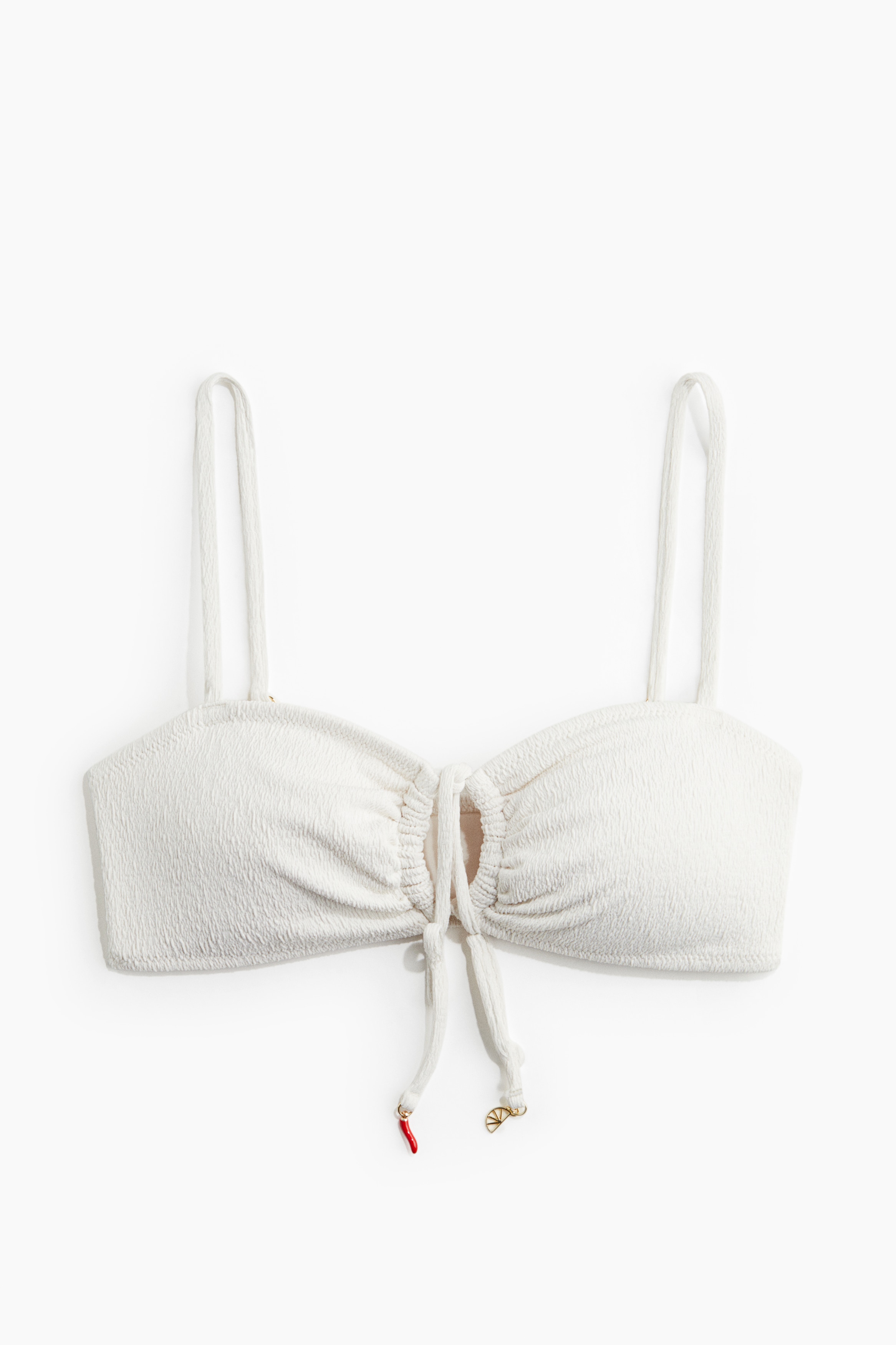 Padded bikinitop - Wit/Wit/schelpen/Lichtroze/gestreept/Wit/donkerrood dessin
