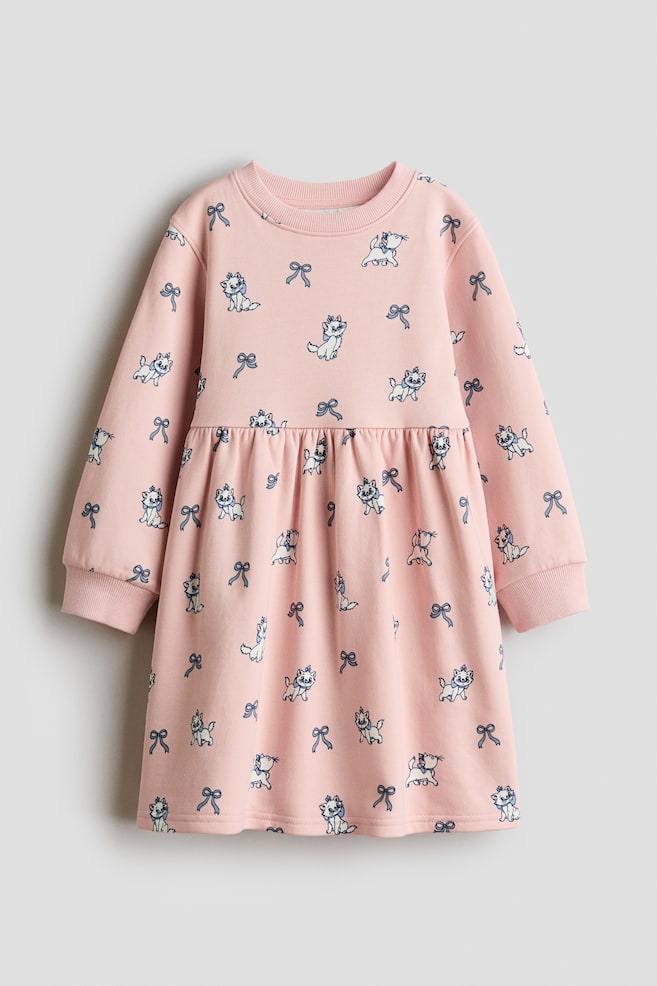 Printed Sweatshirt Dress - Light pink/Aristocats/Cream/Hello Kitty - 1