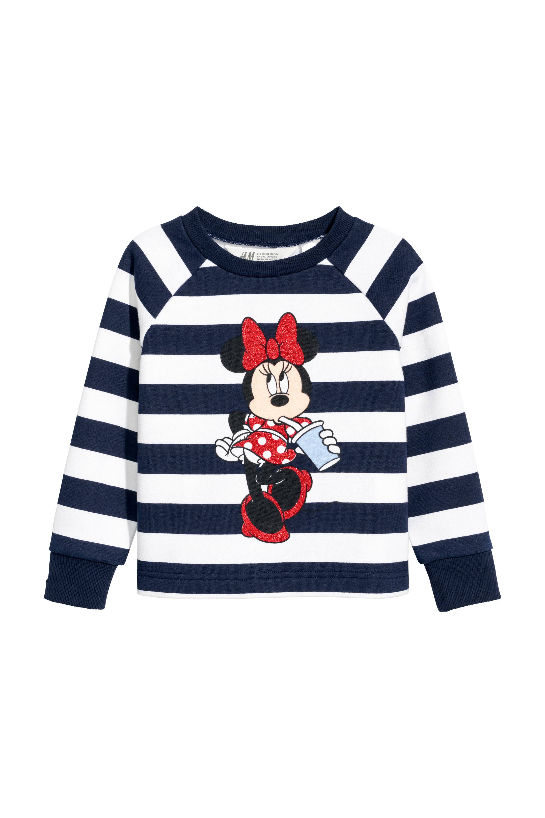 View larger image: Printed sweatshirt - Dark blue/Minnie Mouse - Kids | H&M GB 1