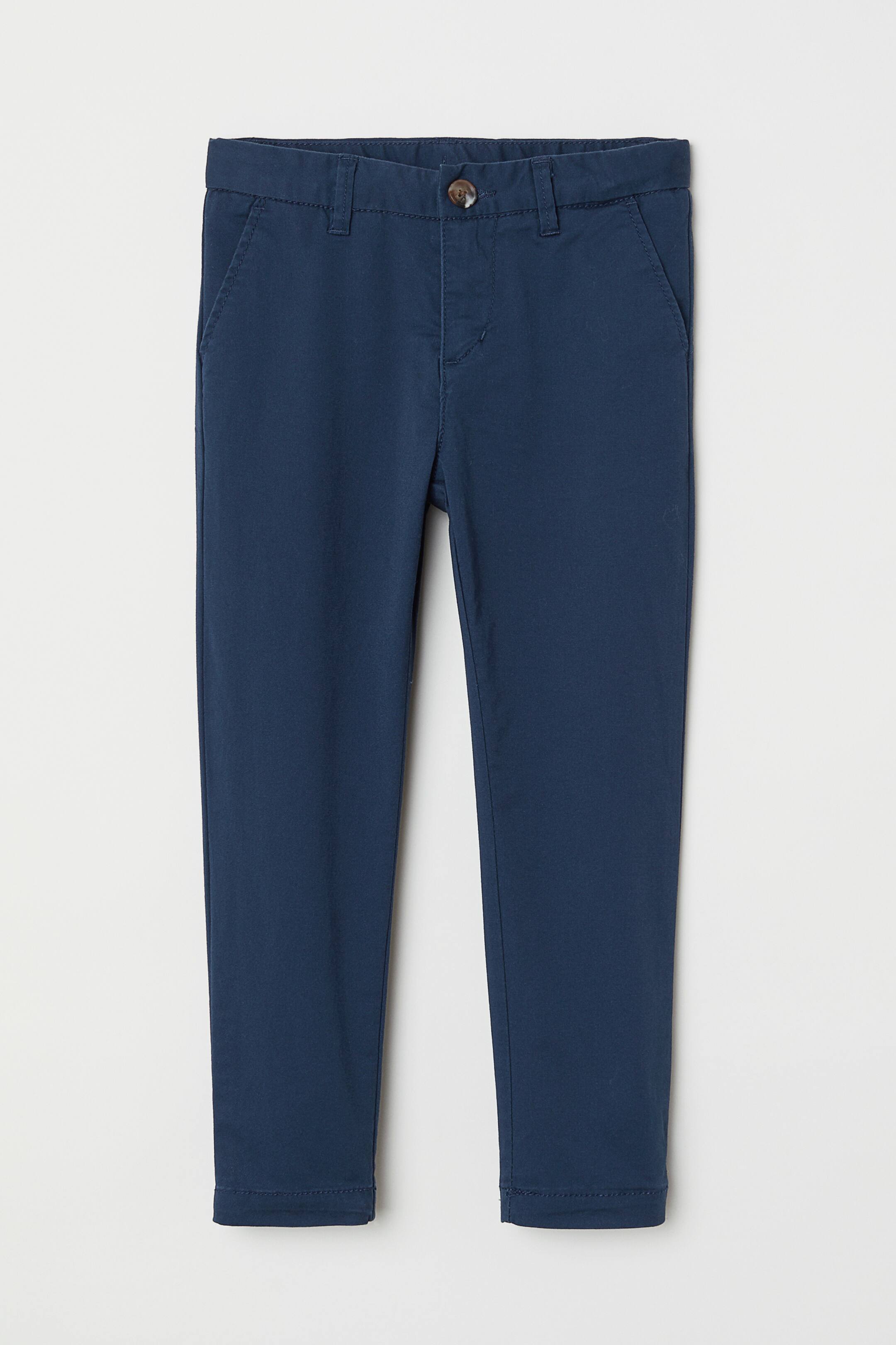 Visa större bild: Slim Fit Chinos - Mörkblå - BARN | H&M SE 1