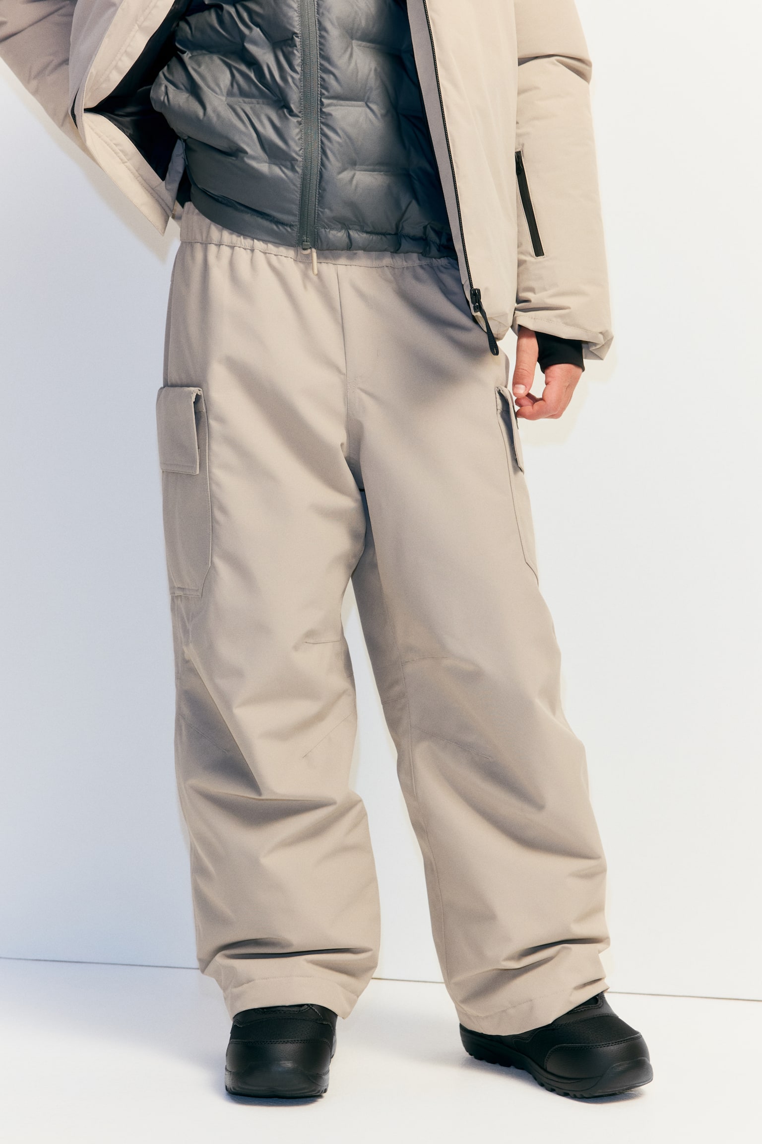 Ski trousers with StormMove™ - Dusty beige/Black - 8