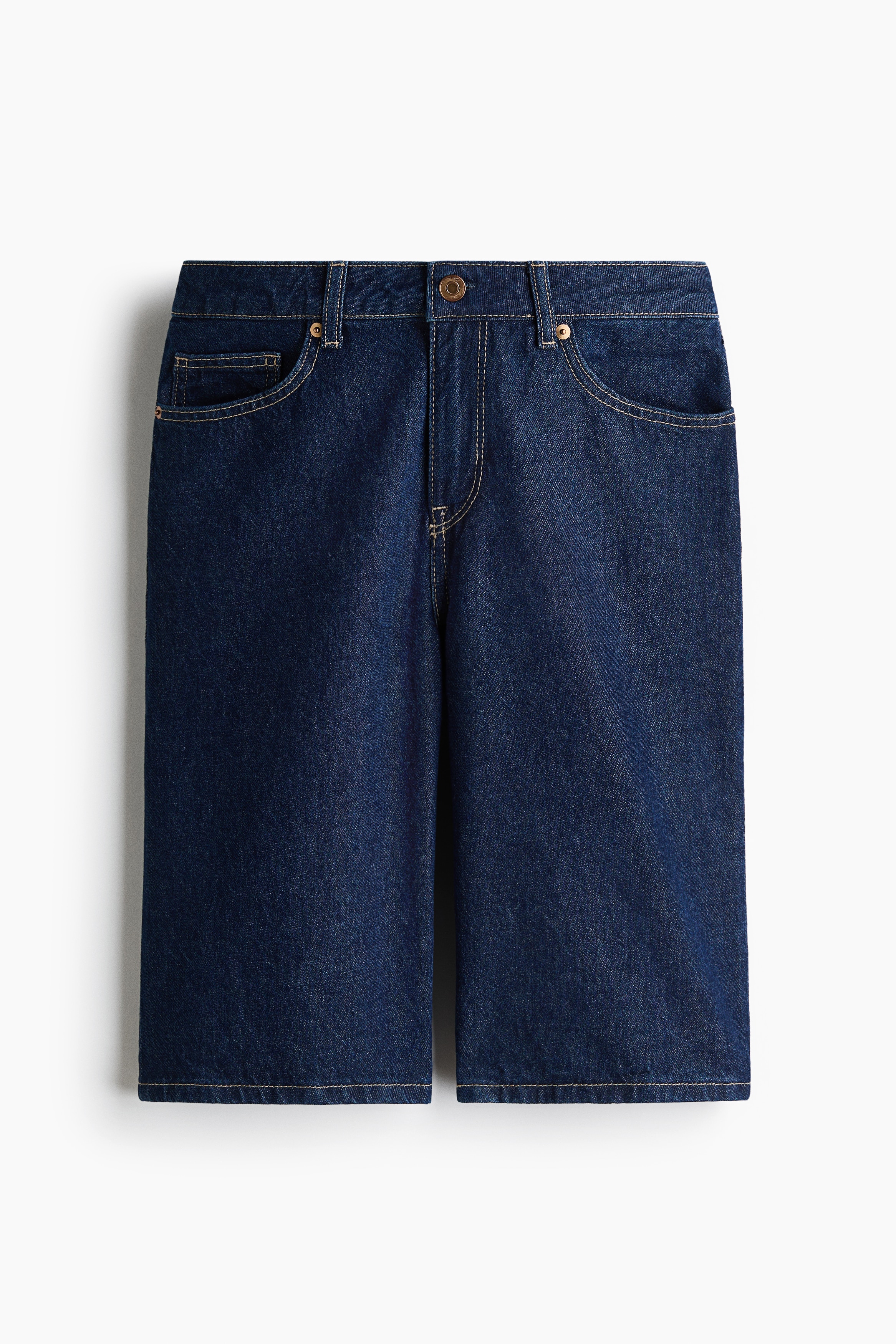 Denim Bermuda Shorts - Dark denim blue/Light denim blue