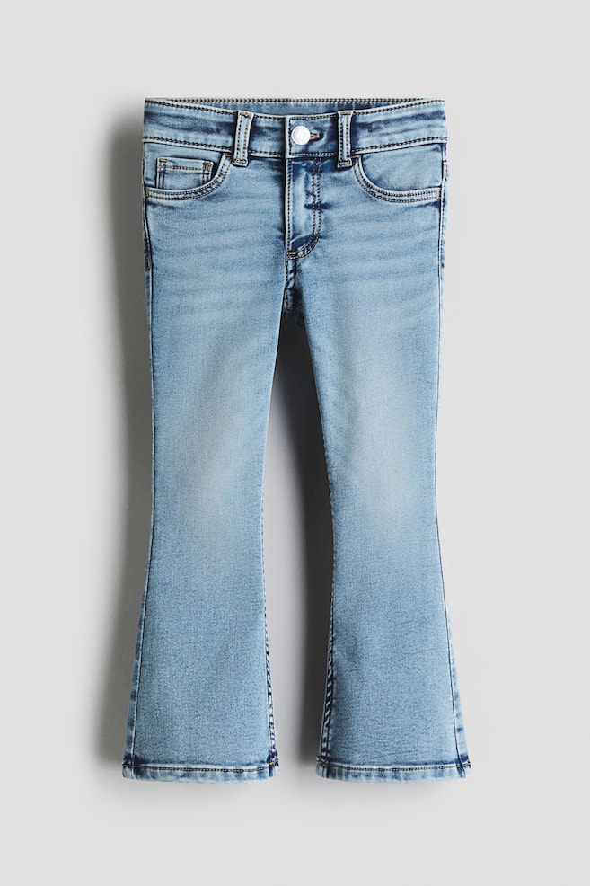 Super Soft Flared Leg Jeans - Denim blue/Light denim blue/Black - 1