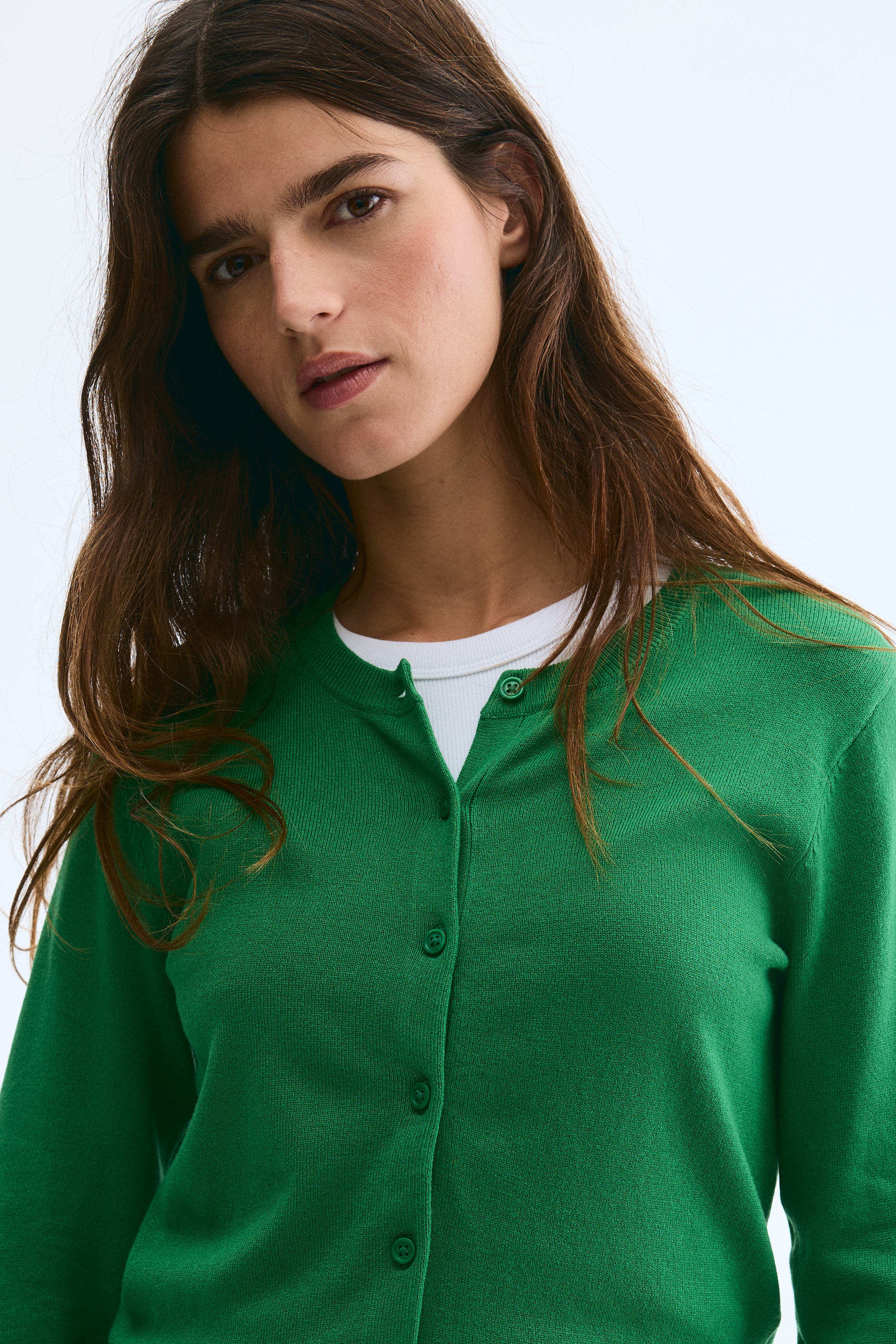 Fine-knit cardigan