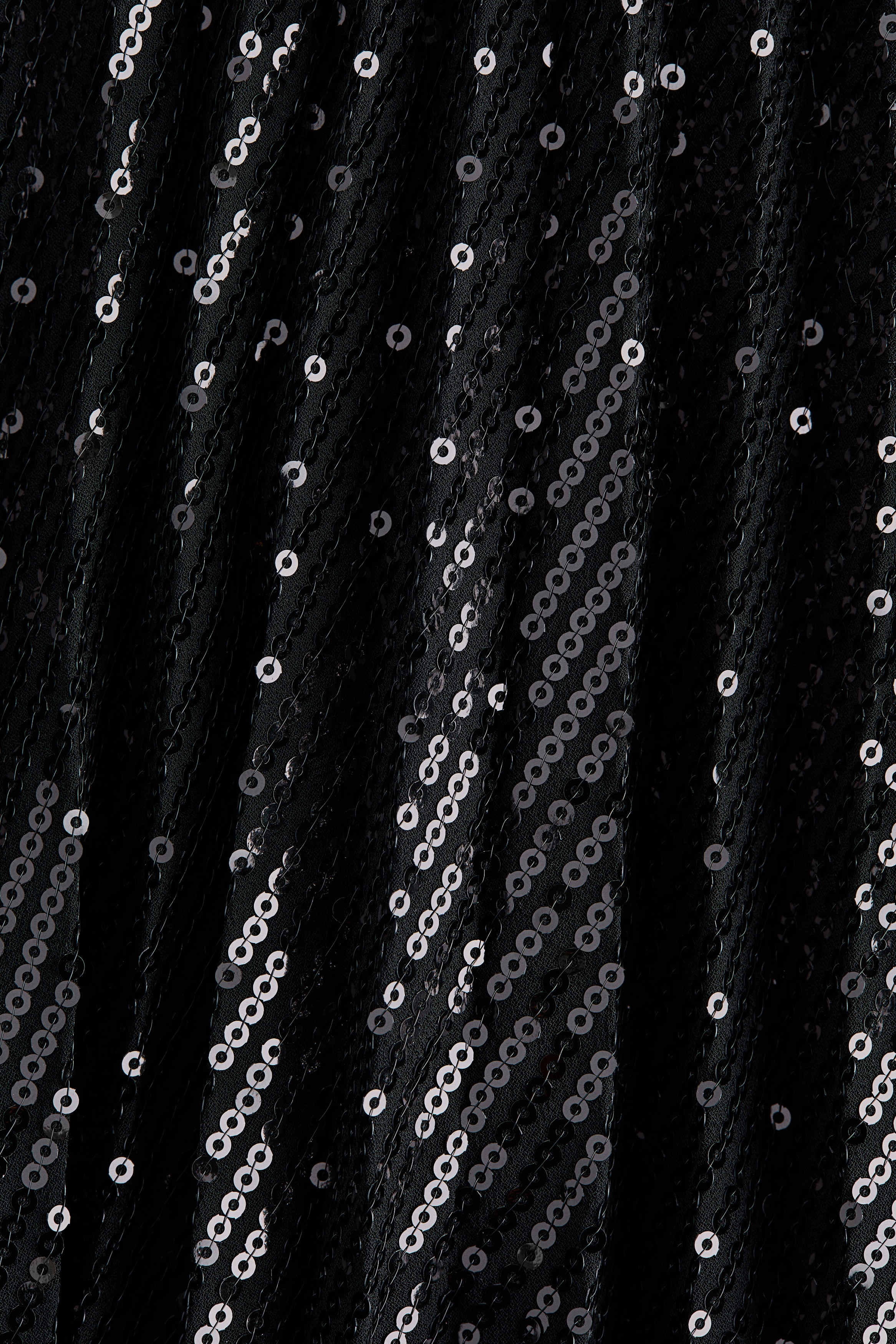 Sequined plissé skirt