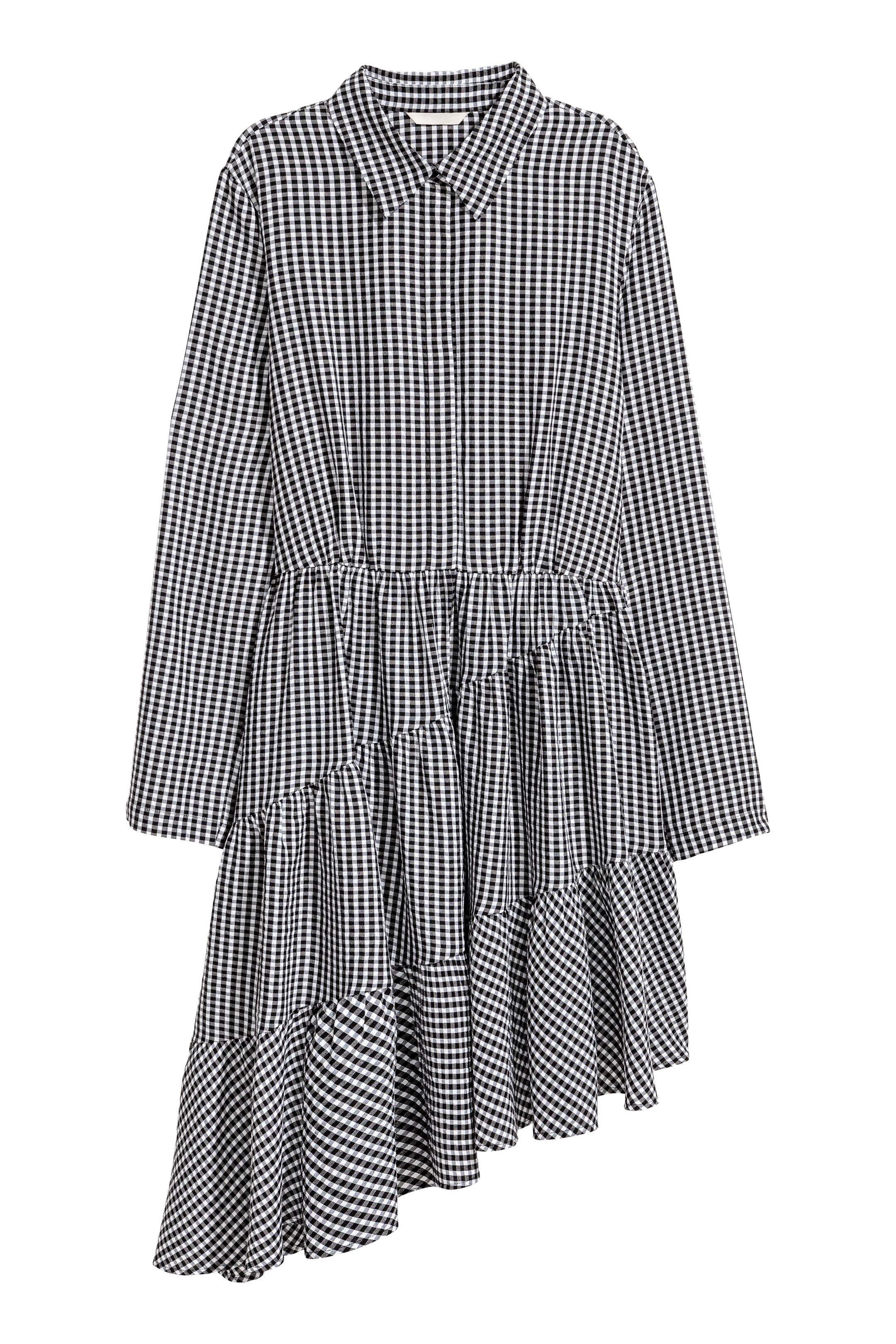 View larger image: Asymmetric dress - Black/White/Checked - Ladies | H&M GB 1