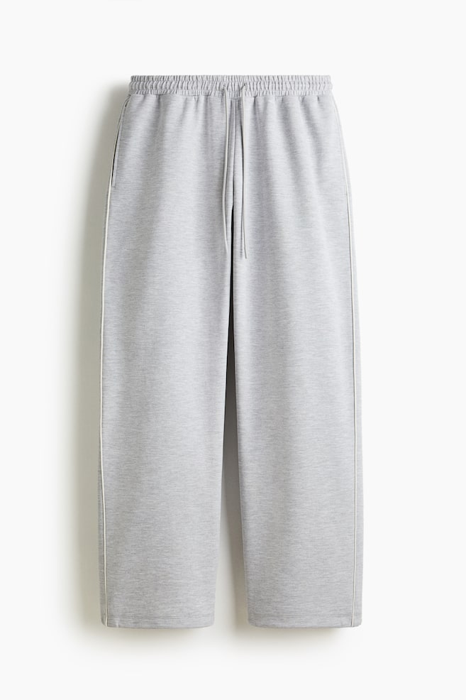 Αθλητικό joggers Loose Fit - Ανοιχτό γκρι μελανζέ/Μαύρο/Μπορντό/Γκρι μελανζέ - 1
