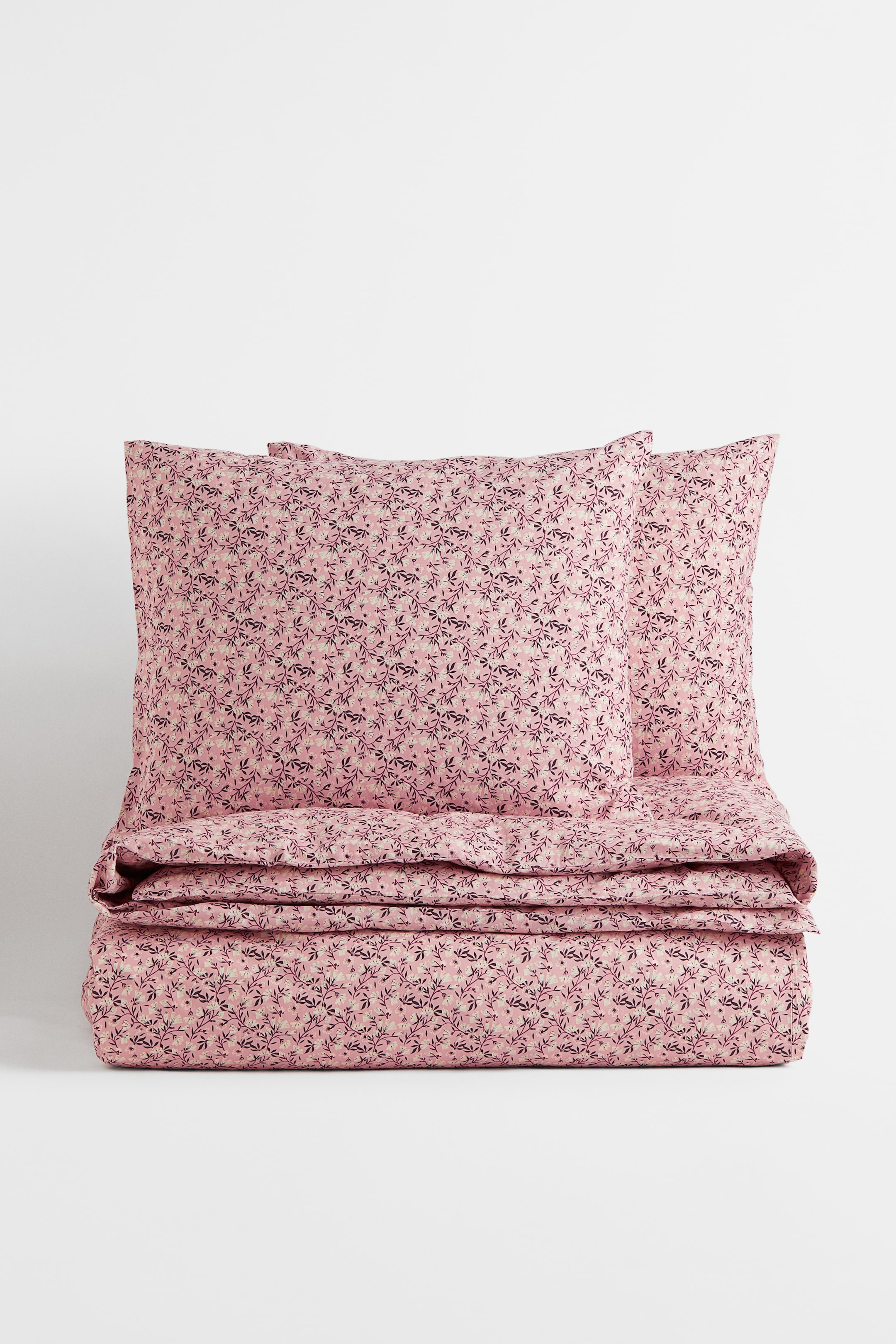 View larger image: Cotton double duvet cover set - Pink/Floral - Home All | H&M GB 1