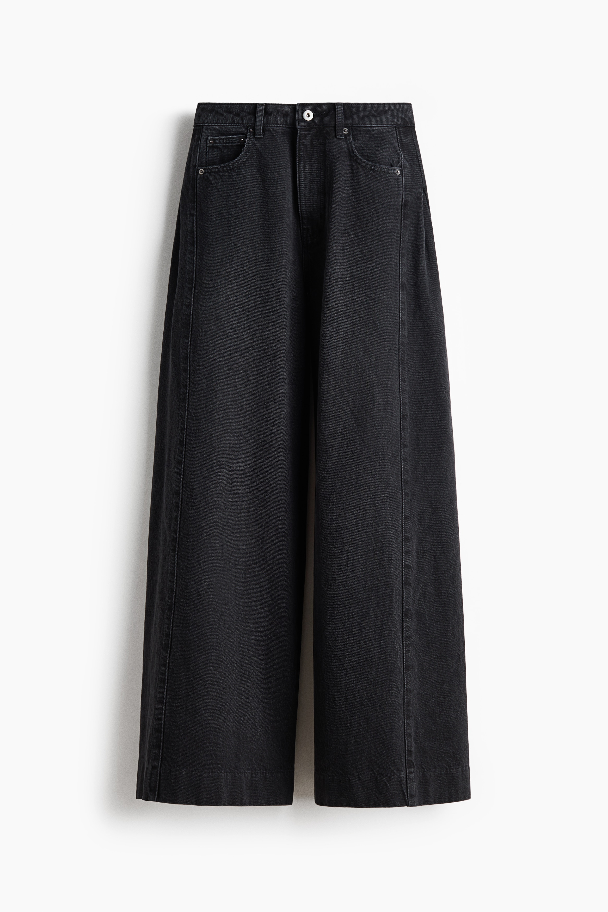Super Wide Regular Waist Jeans - Dunkles Denimgrau