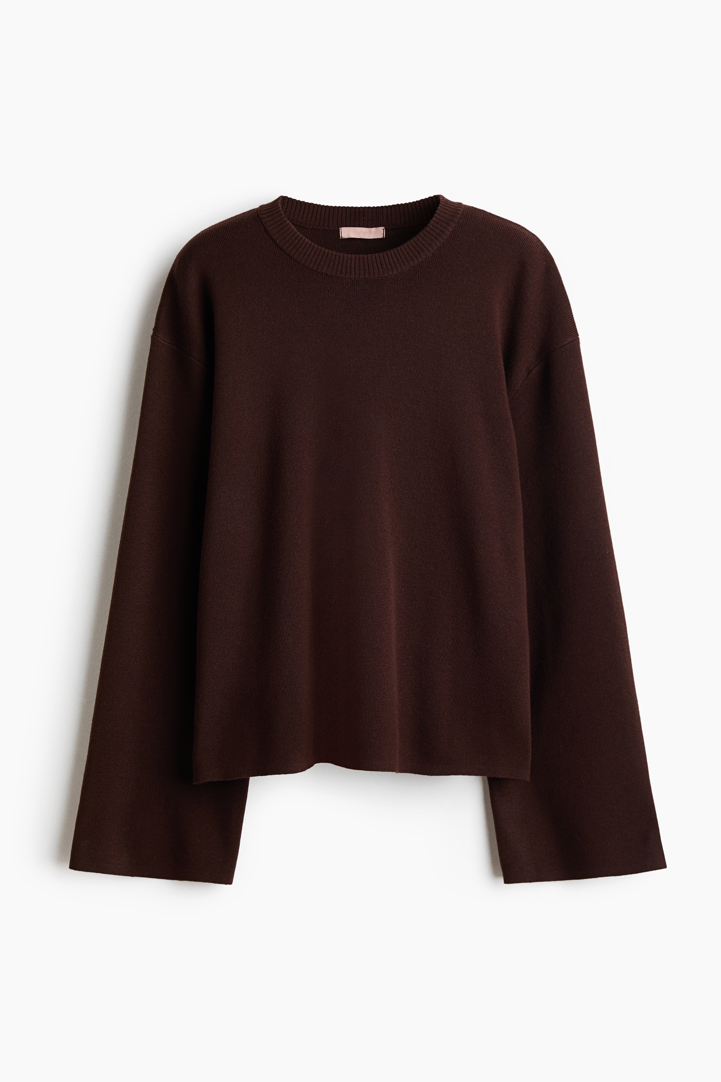 Feinstrickpullover in Oversize Fit - Dunkelbraun/Hellbeigemeliert/Weinrot/Marineblau/Cremefarben/Dunkelgrau