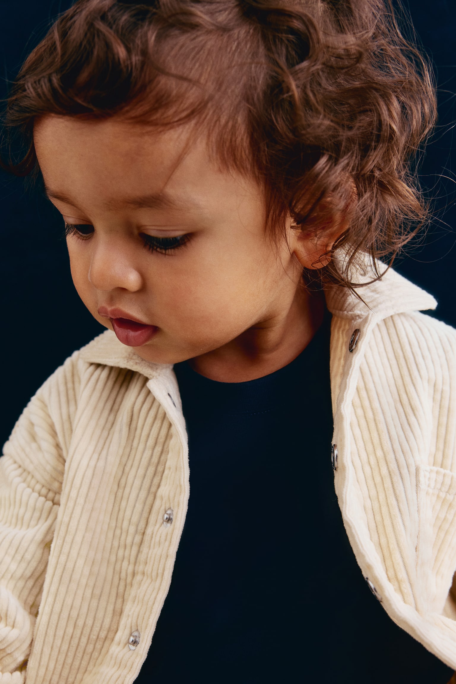 Детская рубашка H&M Cotton Corduroy, цвет: Светлый бежевый — фото 4