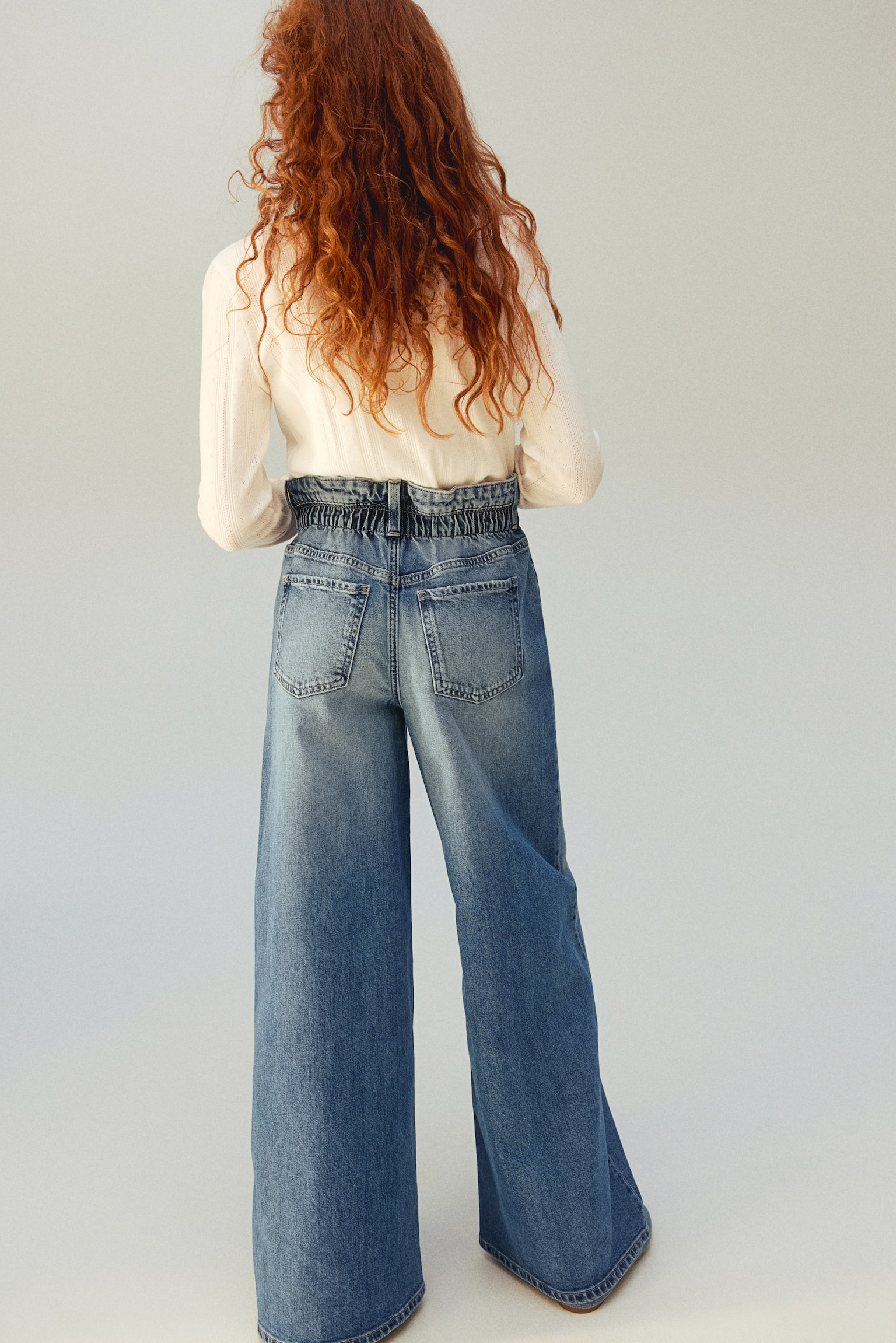 Super Wide Leg Jeans - Denim blue - 4