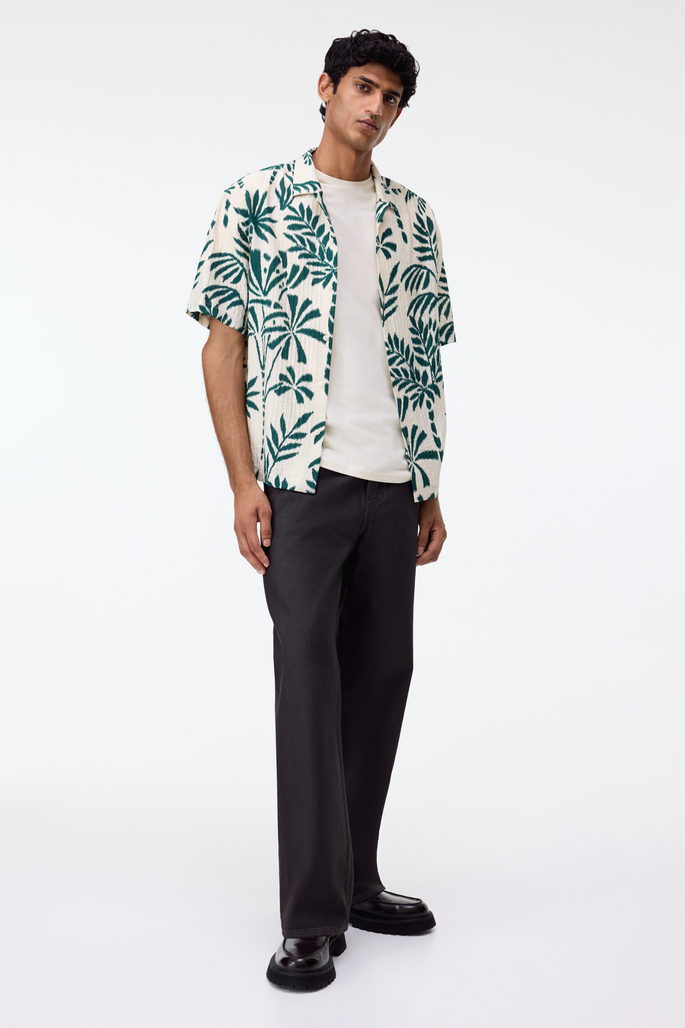 Regular-Fit Textured Resort Shirt from H&M - $39.99