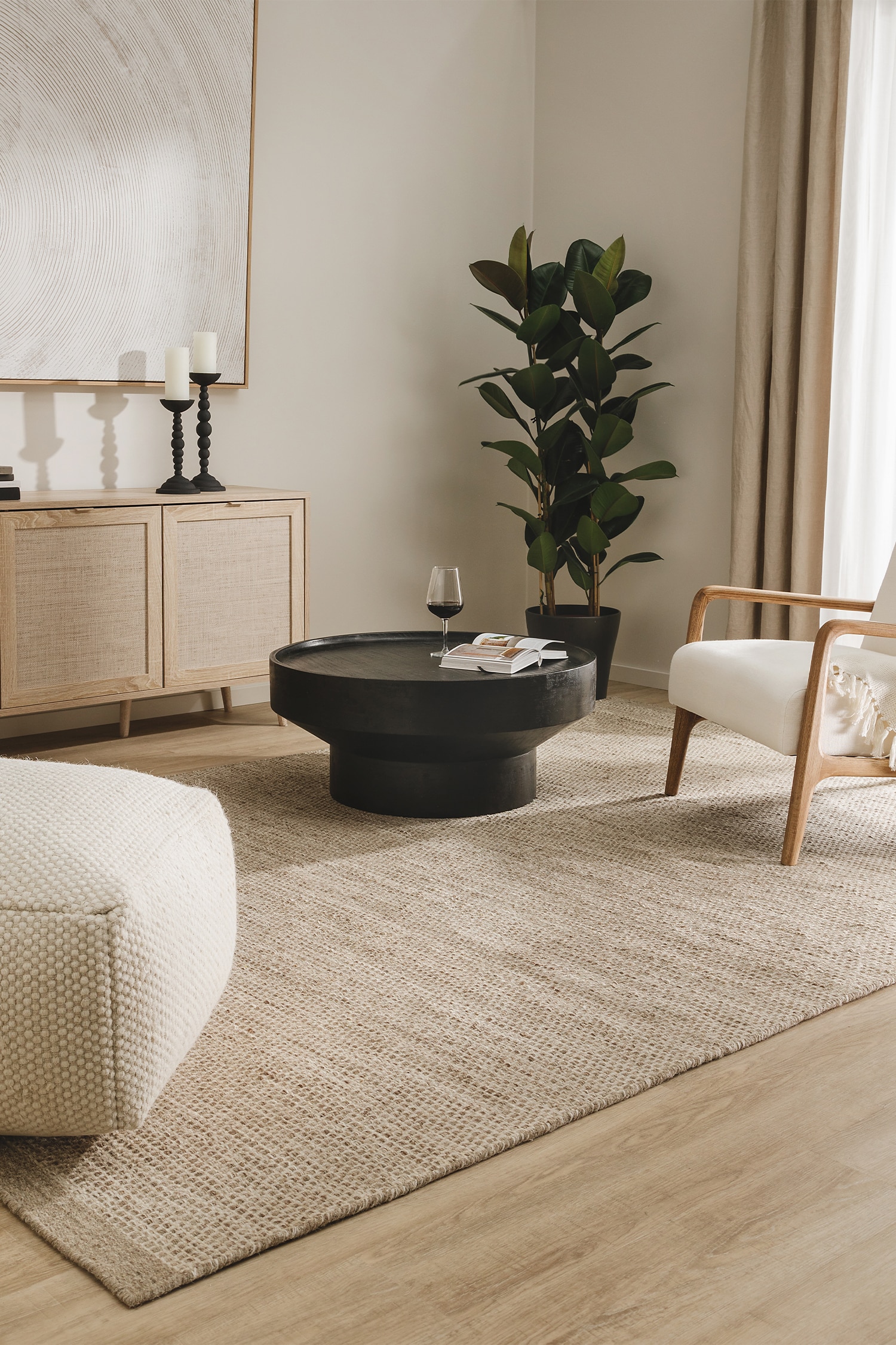 Tapete De Lã Rocco - Taupe