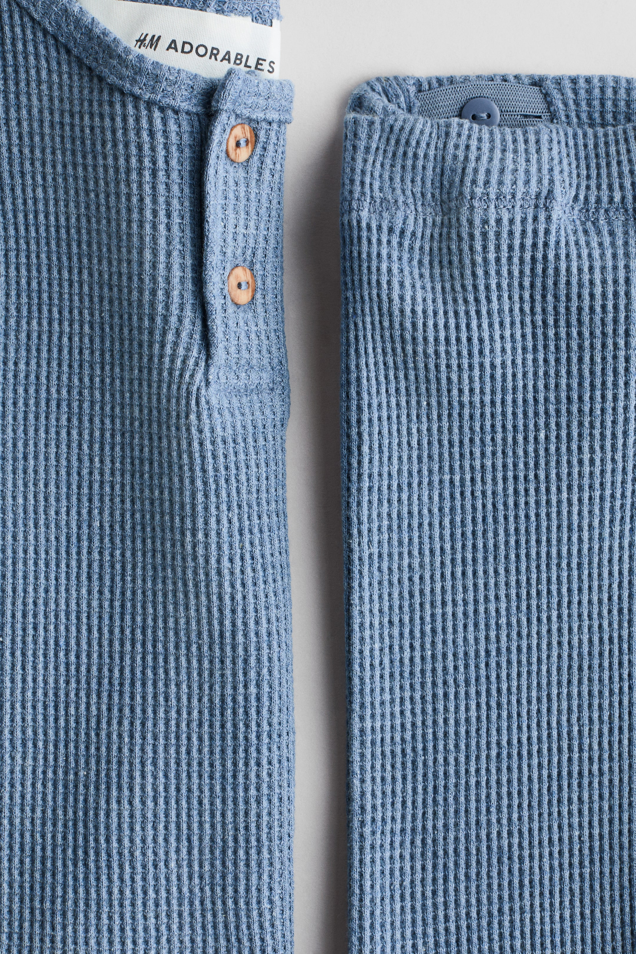 Детские джинсы H&M 2-Piece Waffled Cotton Set — фото 2