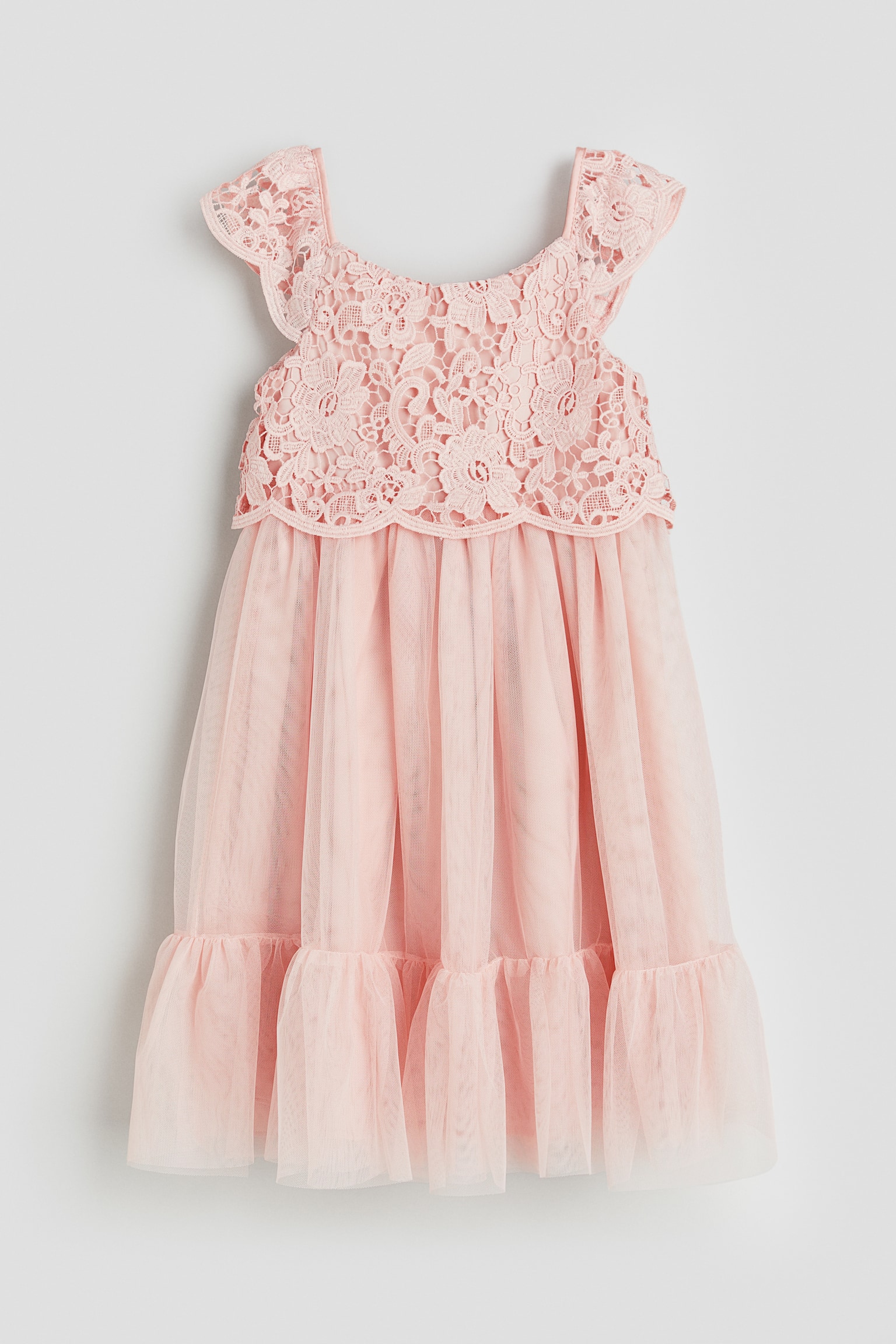 Lace & Tulle Dress - Dusty pink/White/Natural white - 1