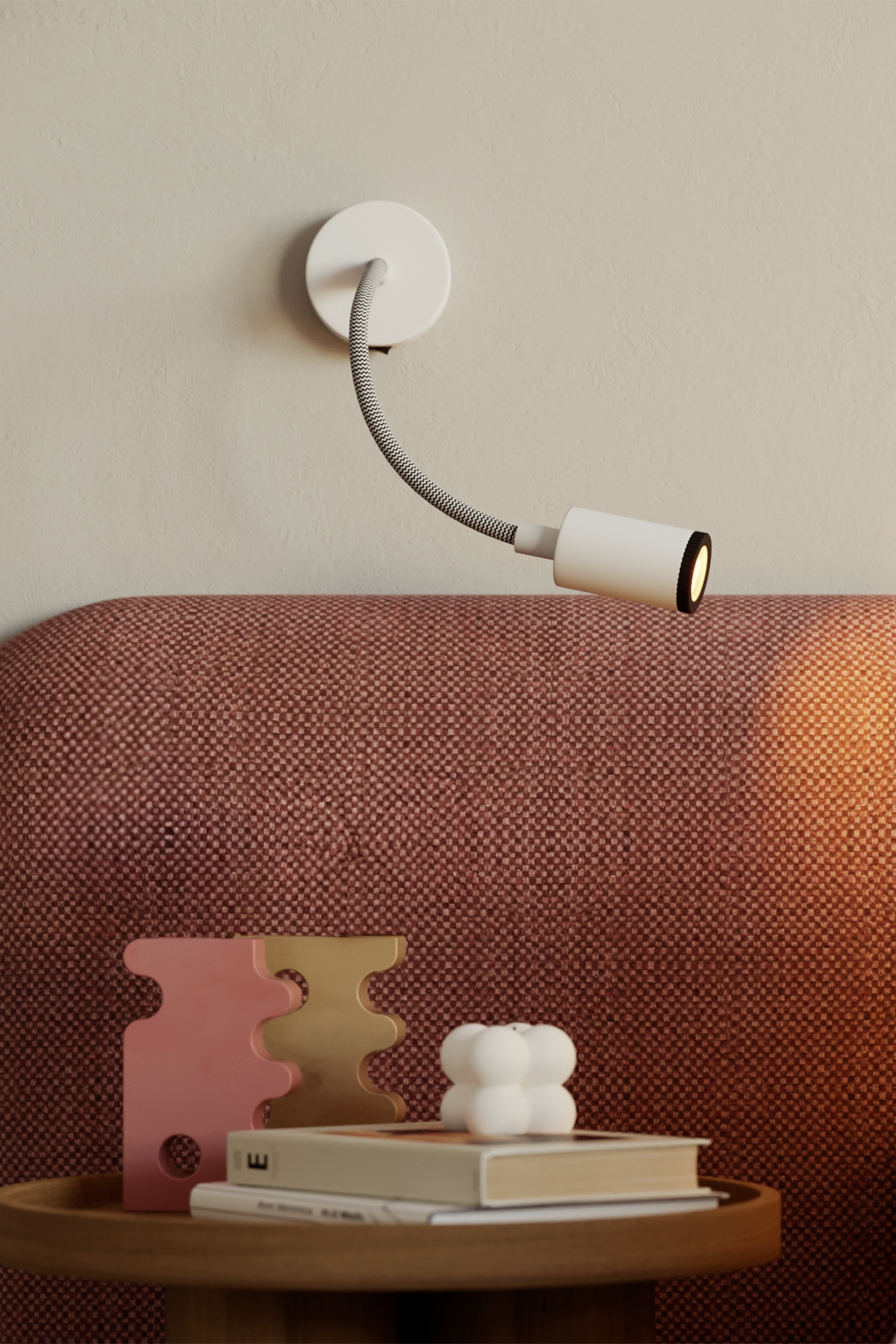 Set Von Zwei Flex Wandleuchten Mit Strahler - Weiß/Schwarz