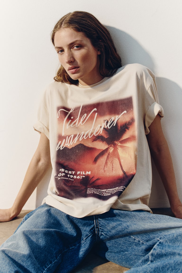 Oversized printed T-shirt