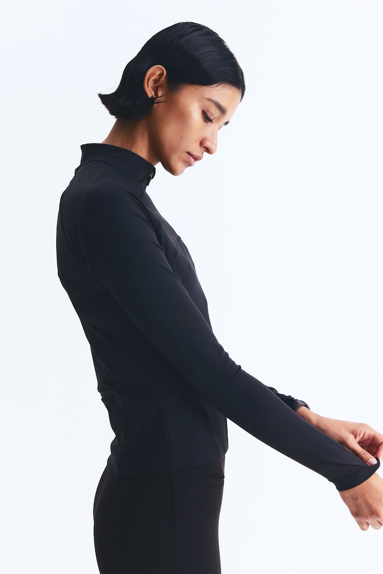 Sports jacket with ShapeMove™ Black Ladies H&M IN