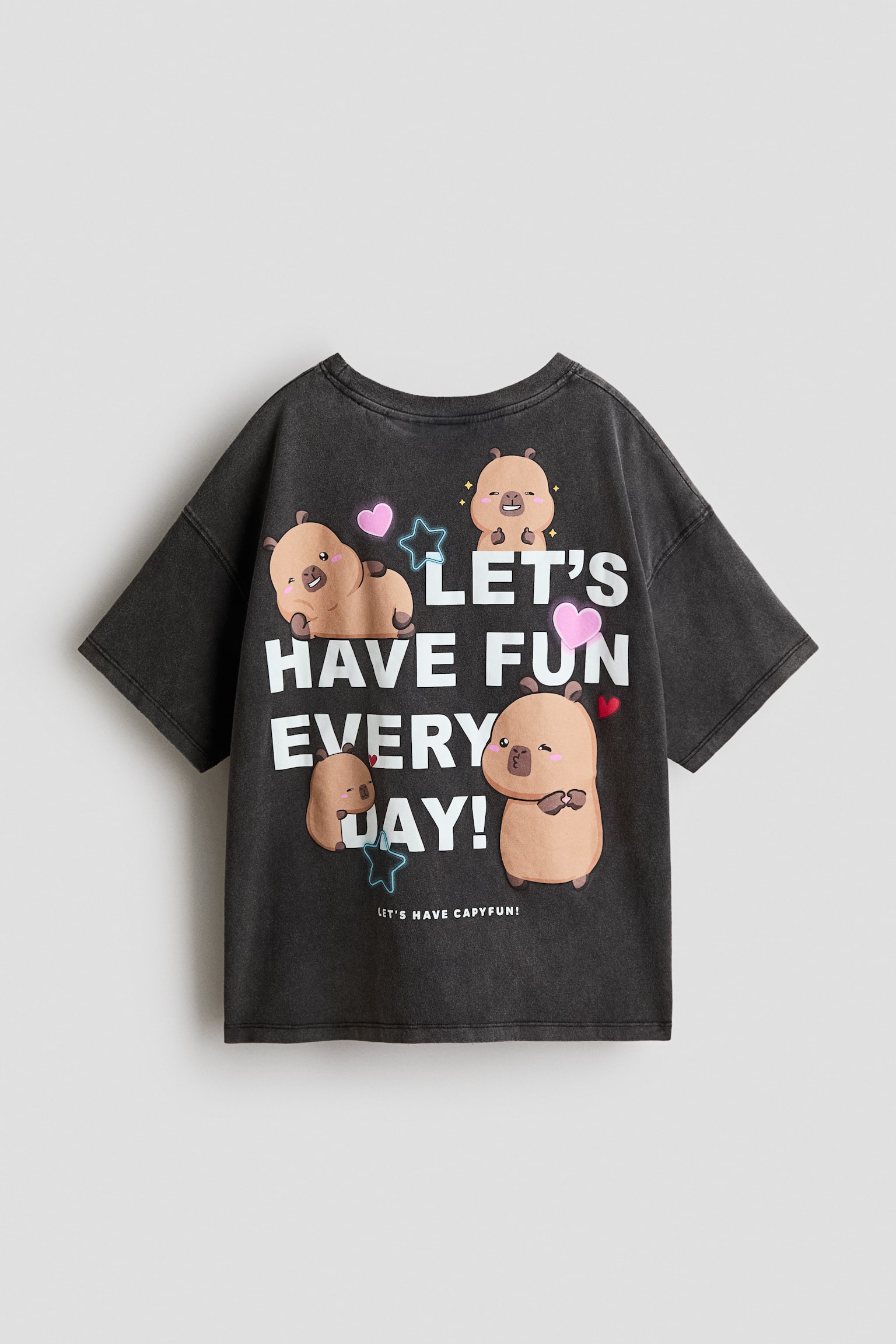 Printed T-shirt - Washed black/CapyFun/Dark grey/Demon Hunters - 2