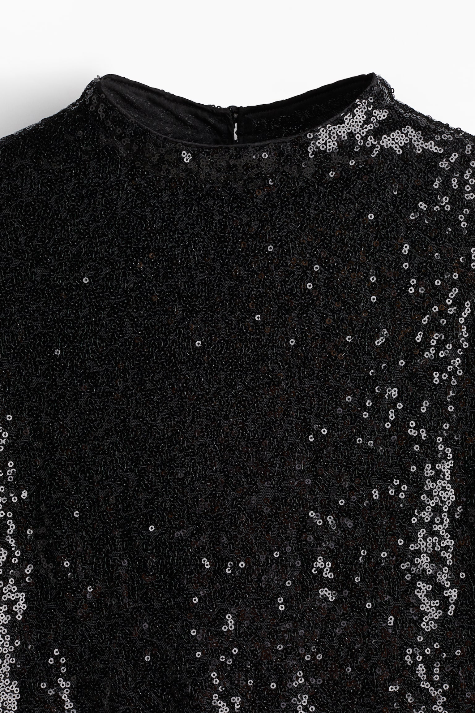 Sequined top - Black/Silver-coloured/Light beige/Black - 7