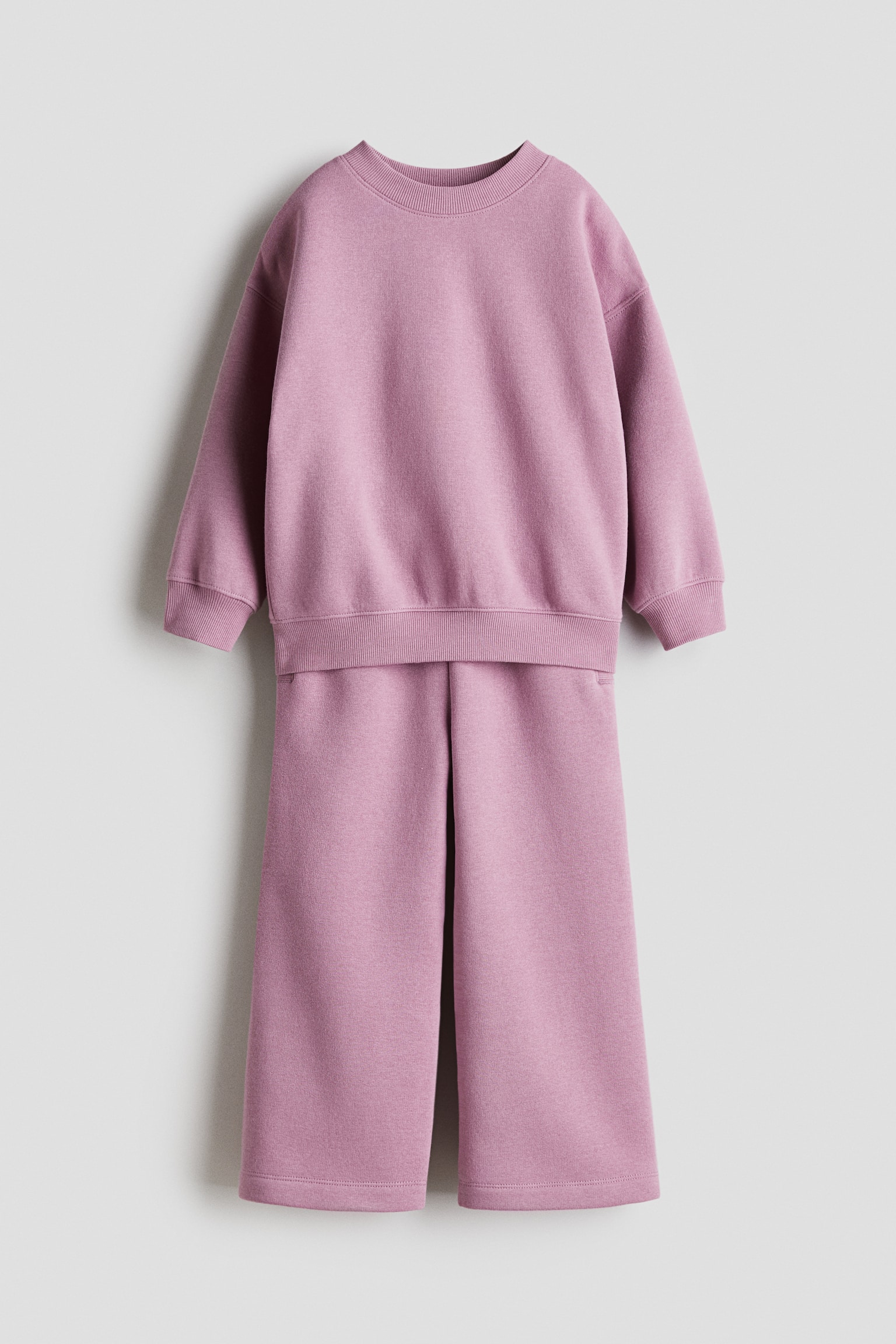 Детский комплект H&M 2-Piece Sweatshirt and Joggers Set, цвет: Пыльный розовый — фото 1