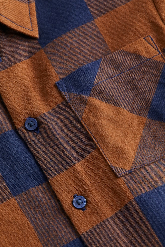 Cotton flannel shirt - Brown/Checked/Light beige/Blue checked/Red/Checked/Green/Checked/dc - 4