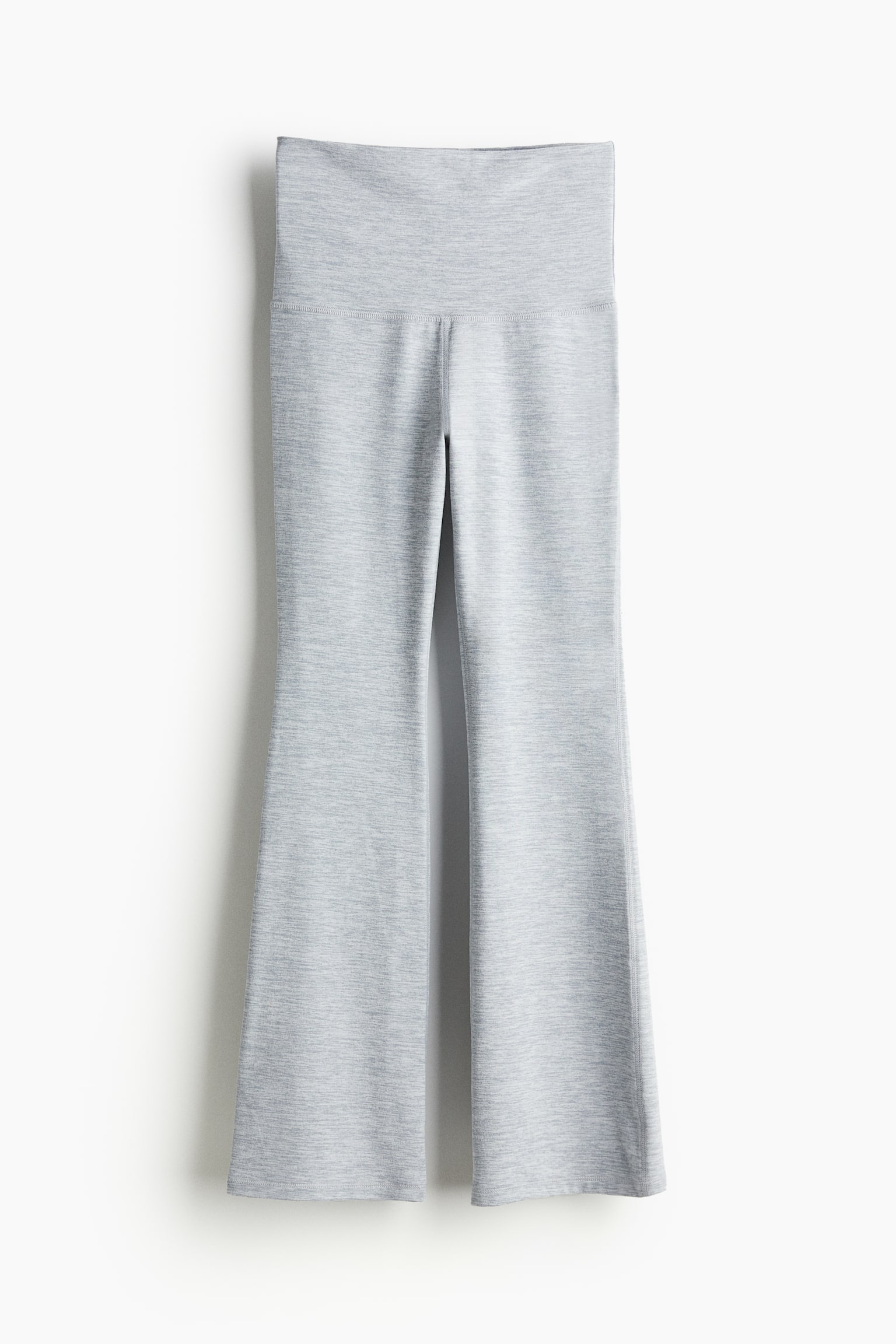 Flared sports leggings in DryMove™ - Light grey marl/Dark grey marl - 1