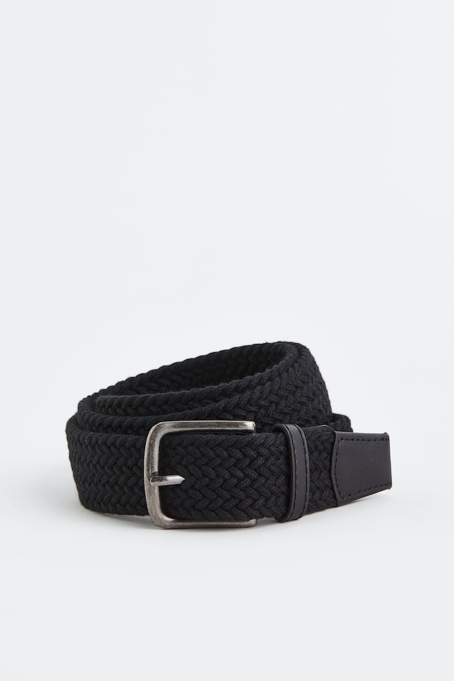 Braided belt - Black/Dark blue - 2