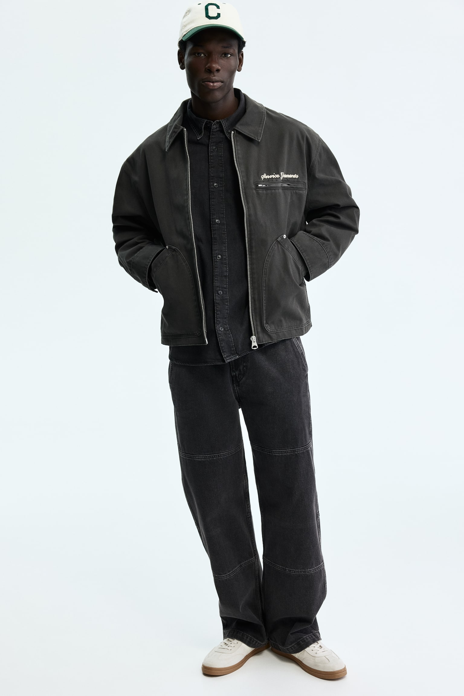 Džínsová košeľa Oversized Fit - Džínsová čierna/Džínsovomodrá - 4
