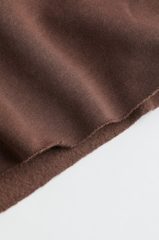H&M+ Cropped sweatshirt - Dark brown/National Athletics - 2